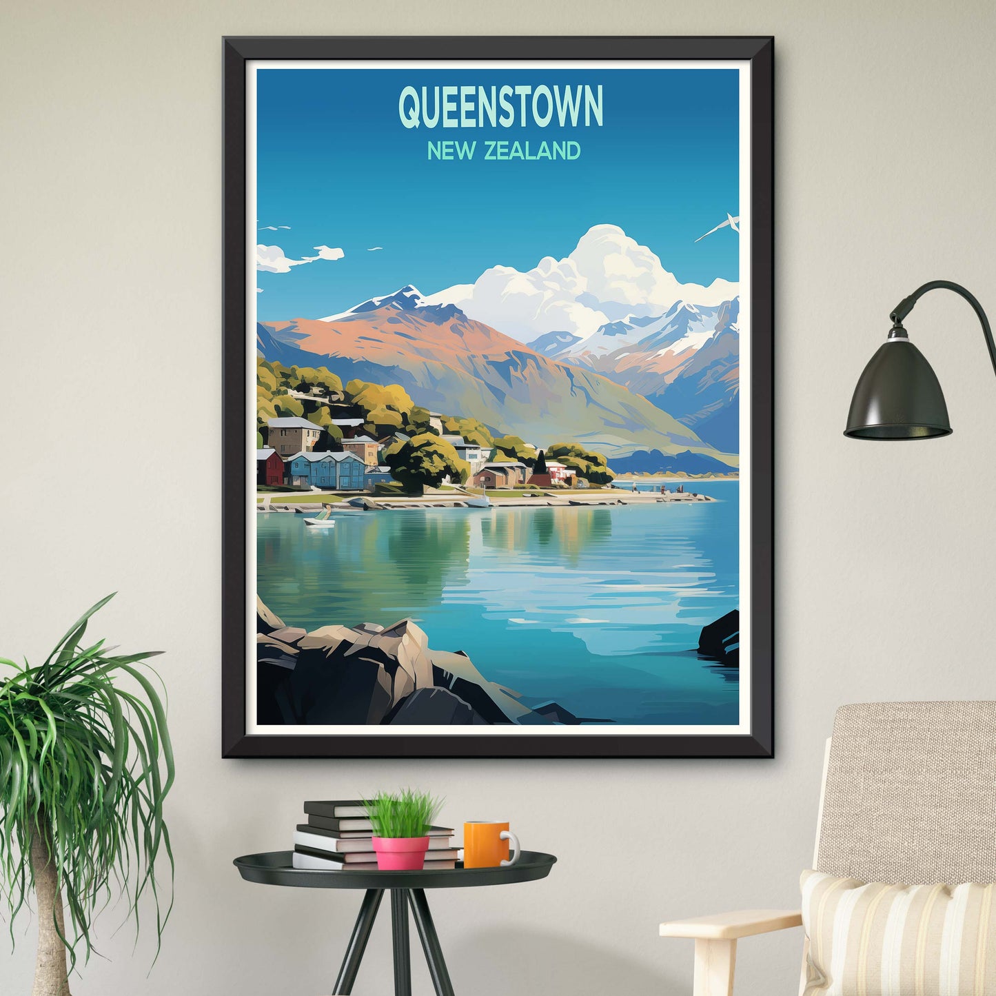 Queenstown_New_Zealand Print Wall Art, Queenstown Poster