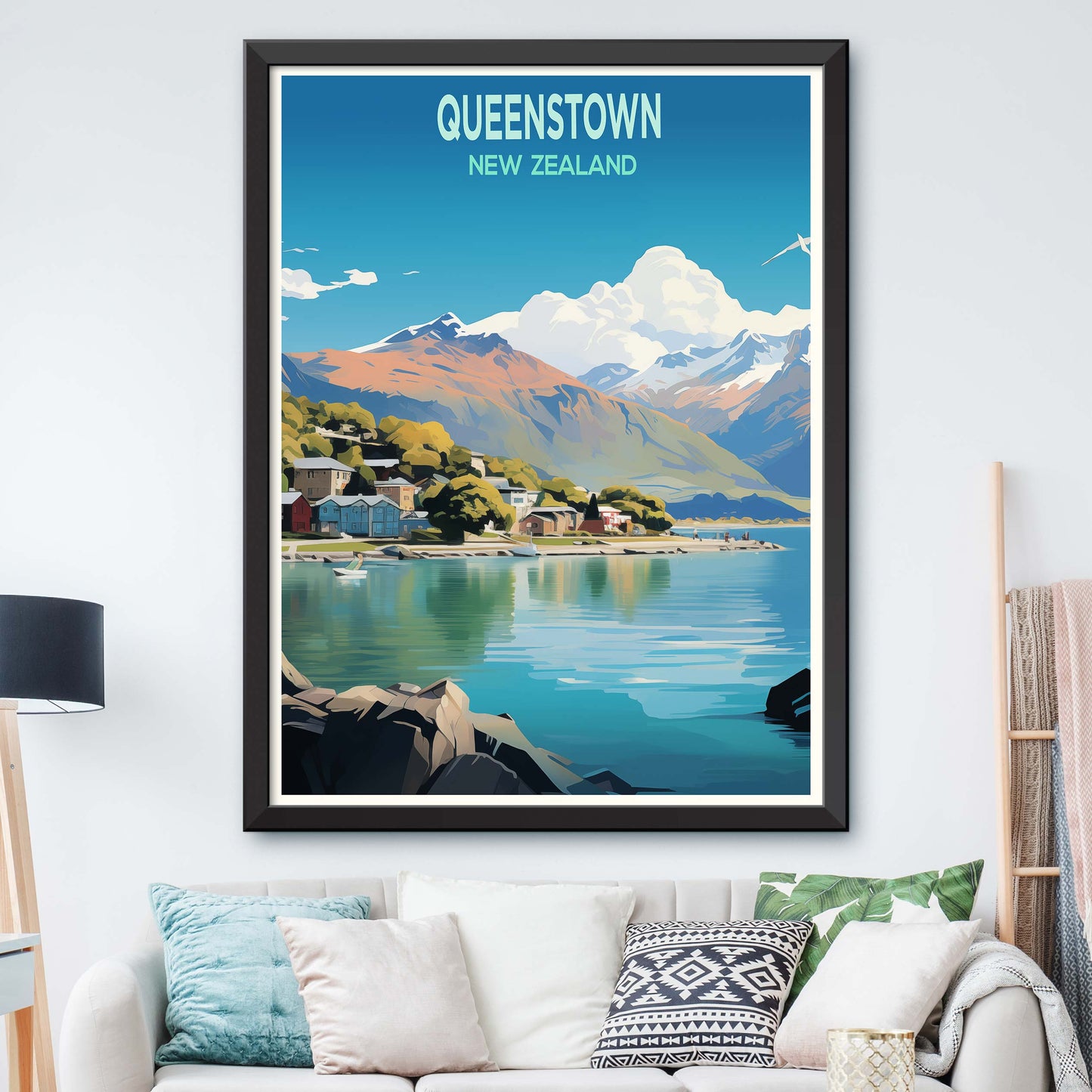 Queenstown_New_Zealand Print Wall Art, Queenstown Poster