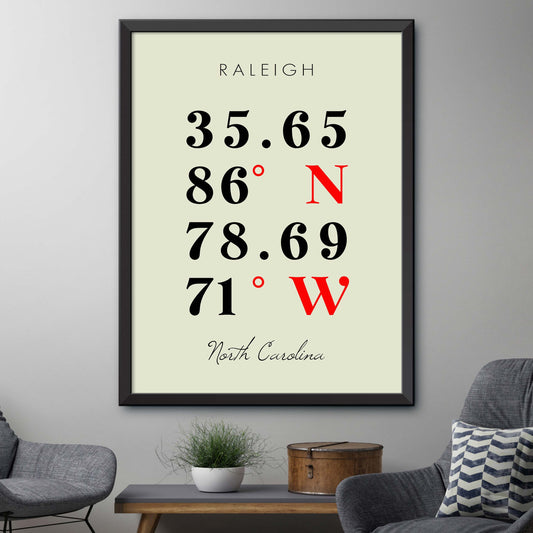 Raleigh Coordinate Map