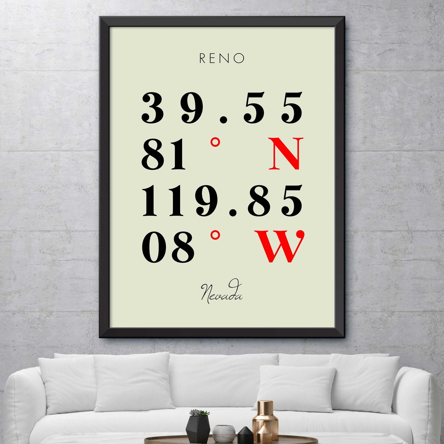 Reno Coordinate Map
