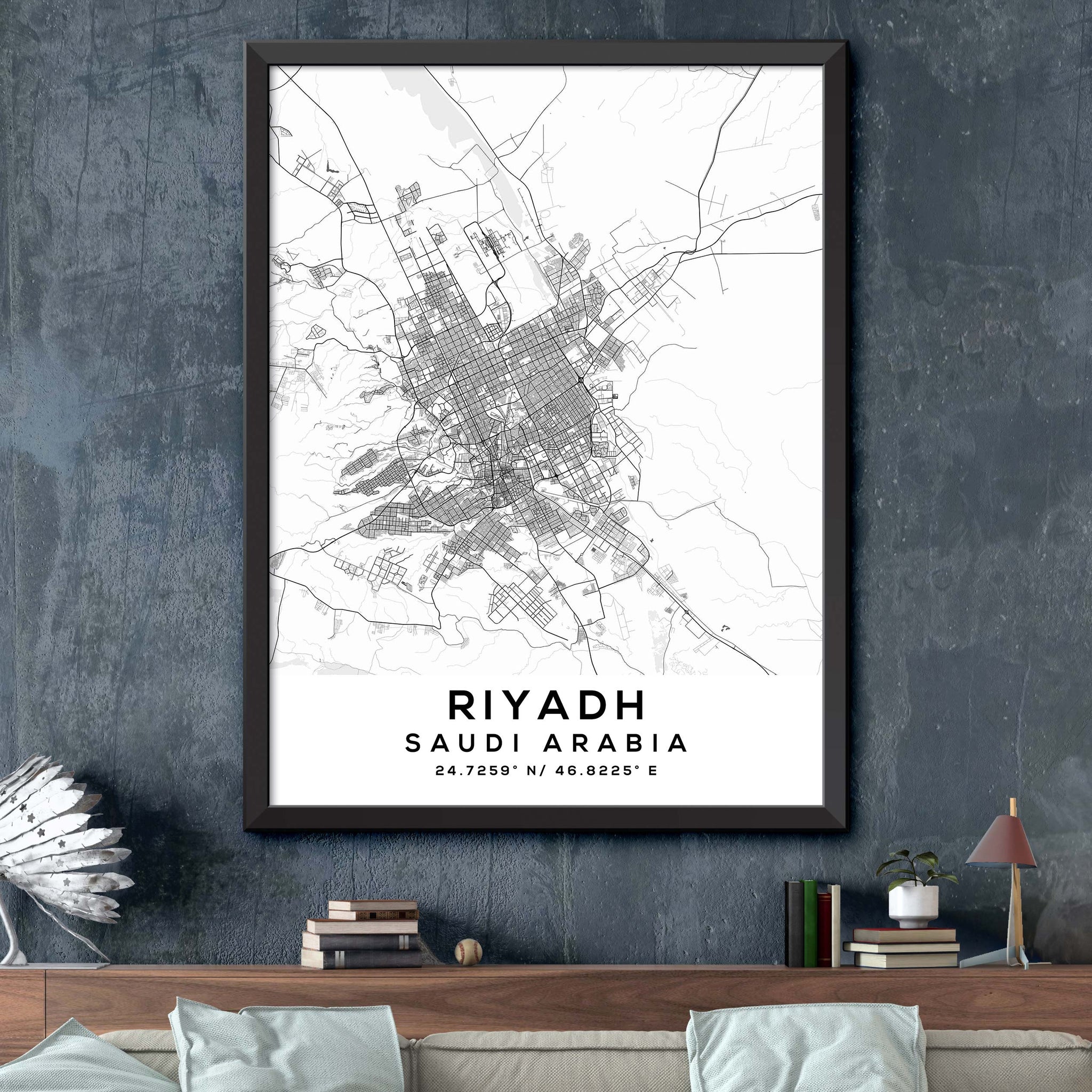 Riyadh,Saudi-Arabia Map Print – Dormfuly