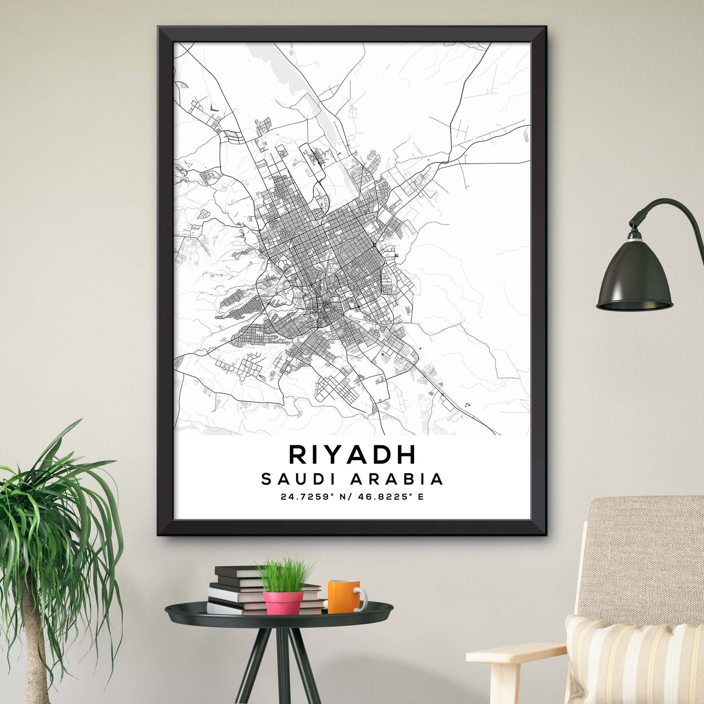 Riyadh,Saudi-Arabia Map Print