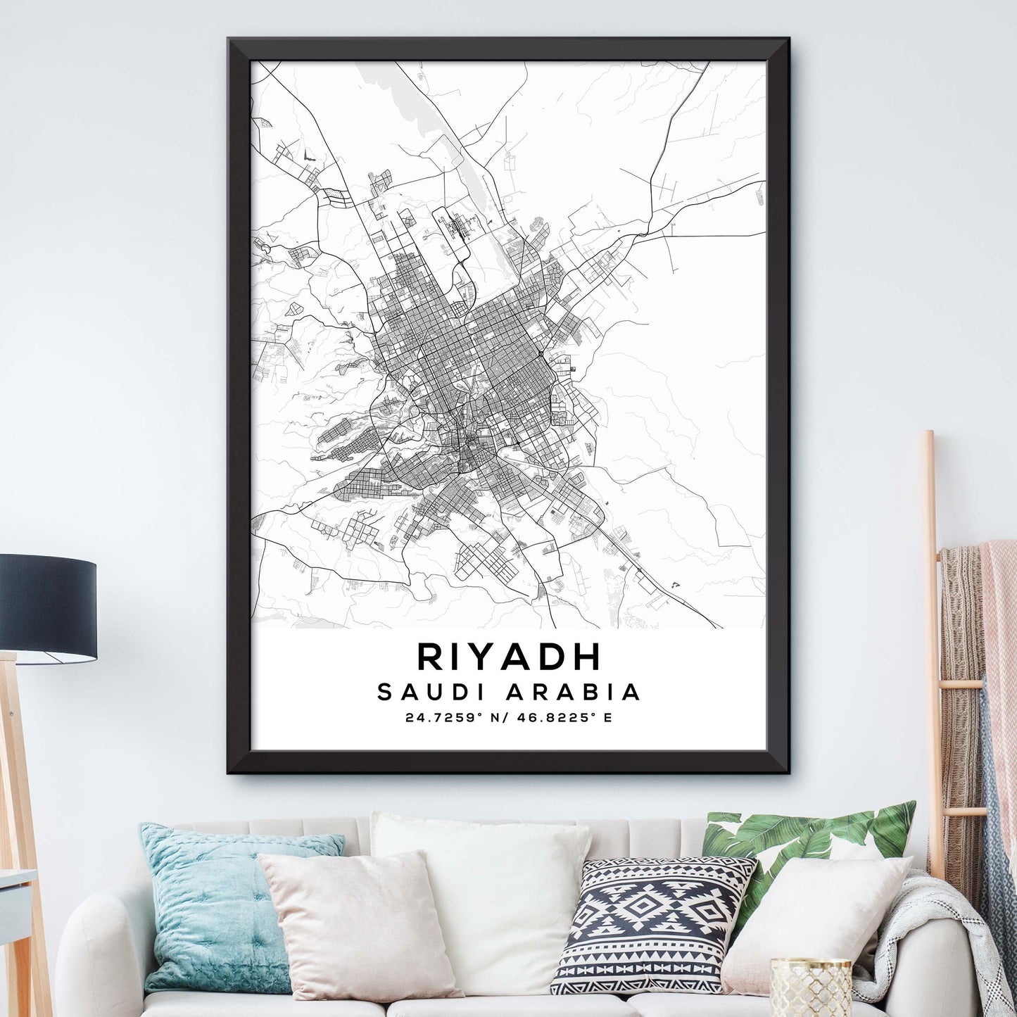 Riyadh,Saudi-Arabia Map Print