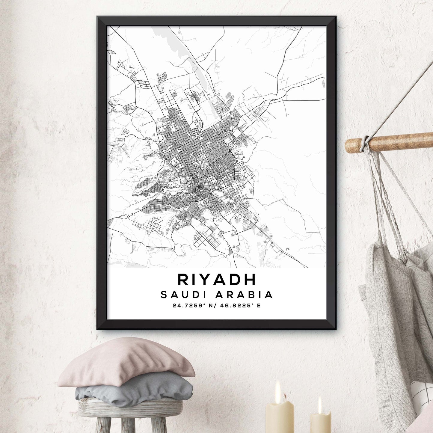 Riyadh,Saudi-Arabia Map Print