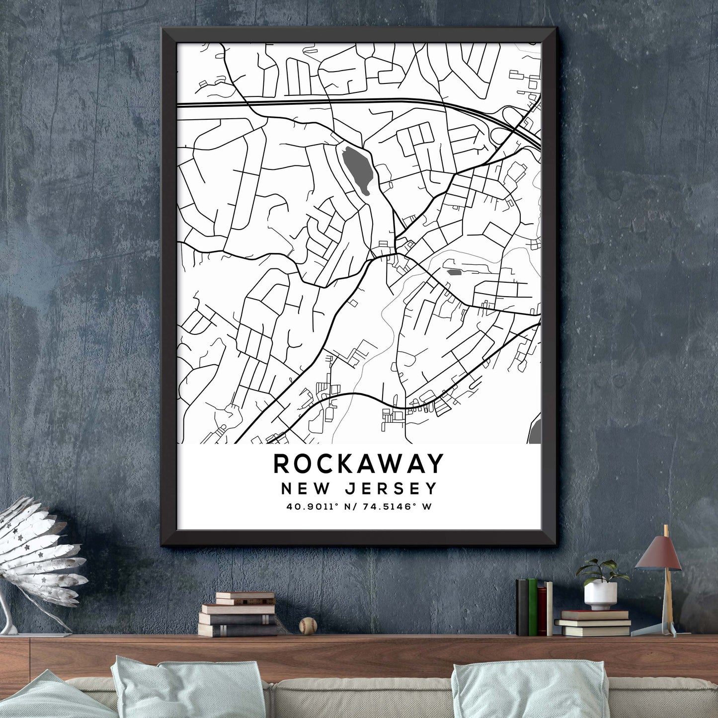 Rockaway,New-Jersey Map Print