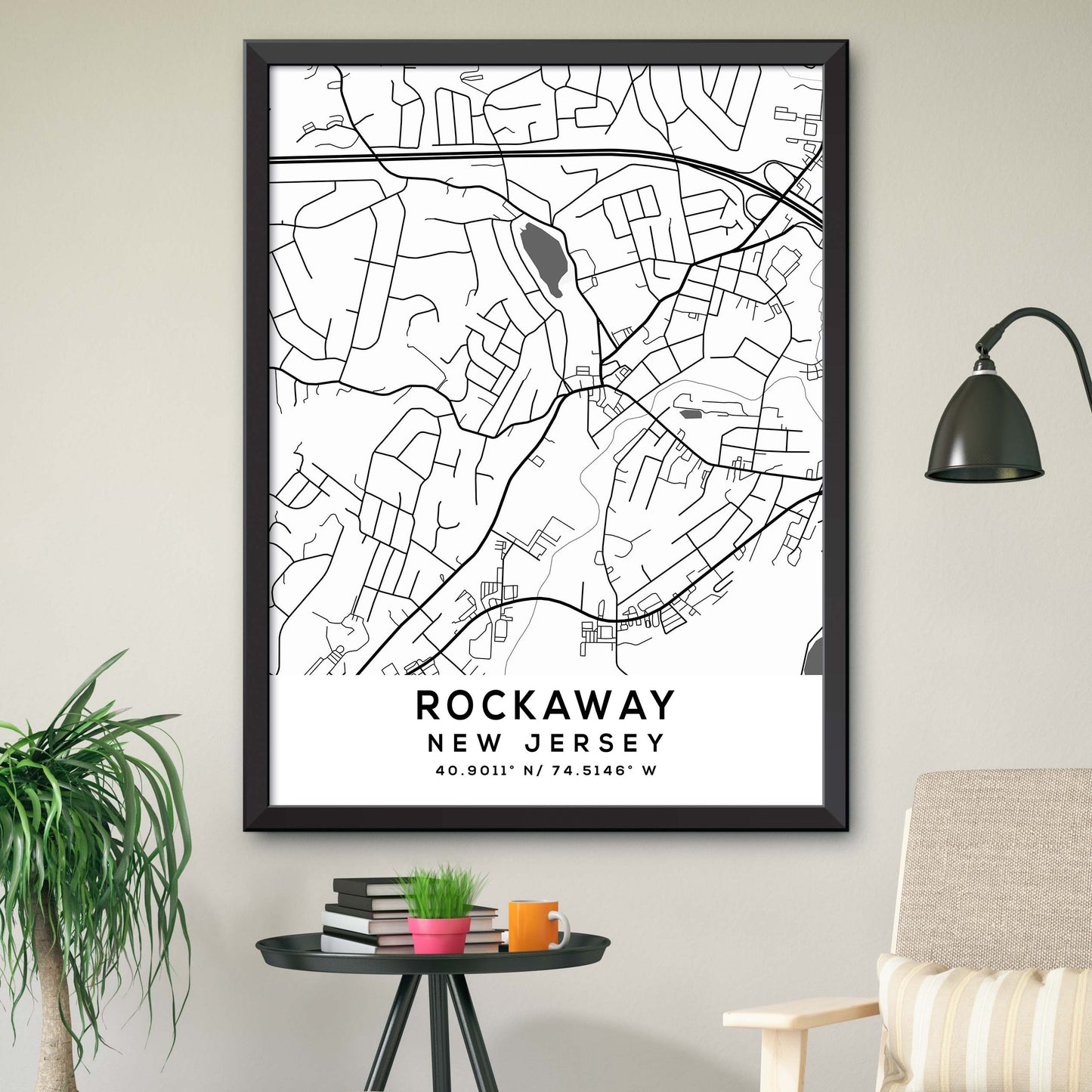 Rockaway,New-Jersey Map Print