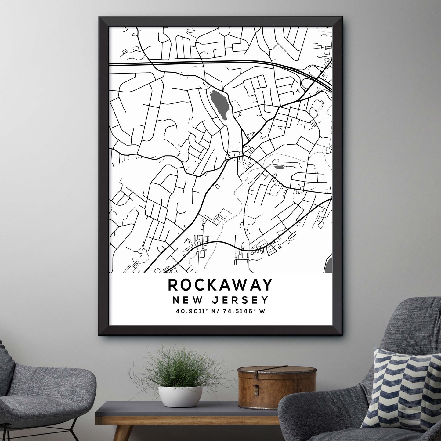 Rockaway,New-Jersey Map Print