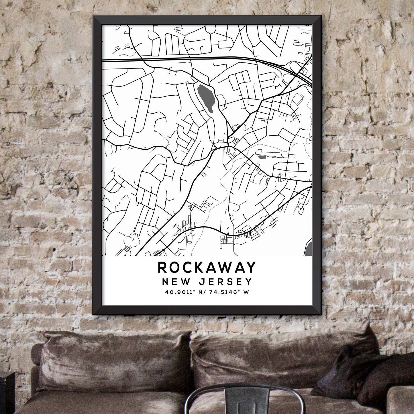 Rockaway,New-Jersey Map Print