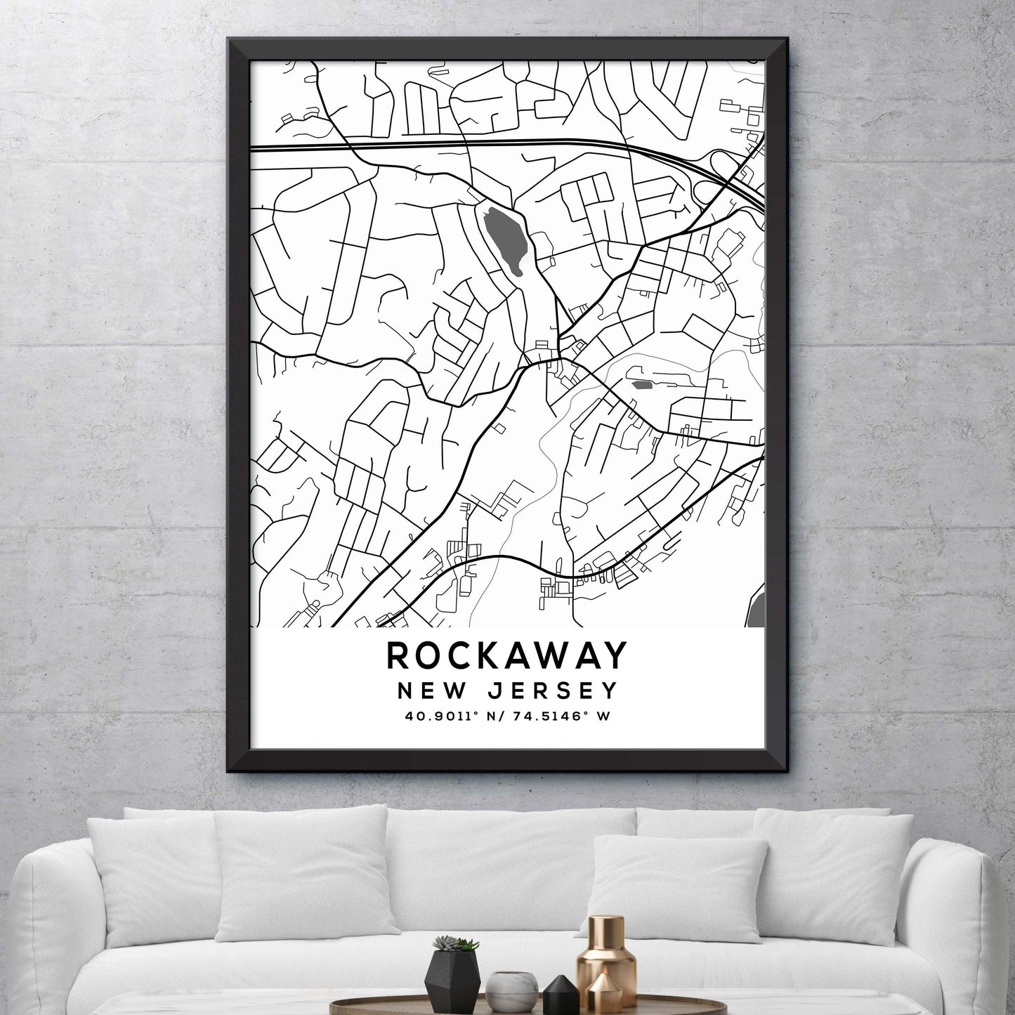 Rockaway,New-Jersey Map Print