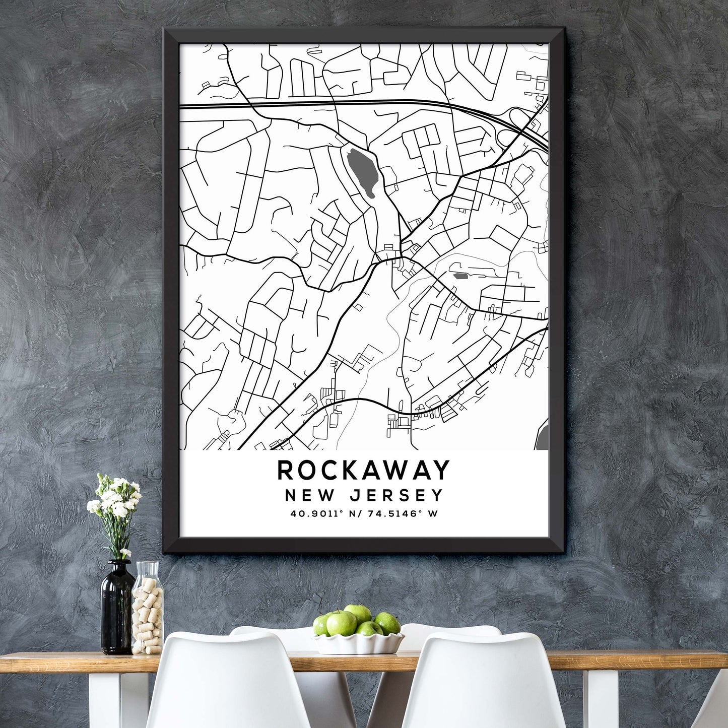 Rockaway,New-Jersey Map Print