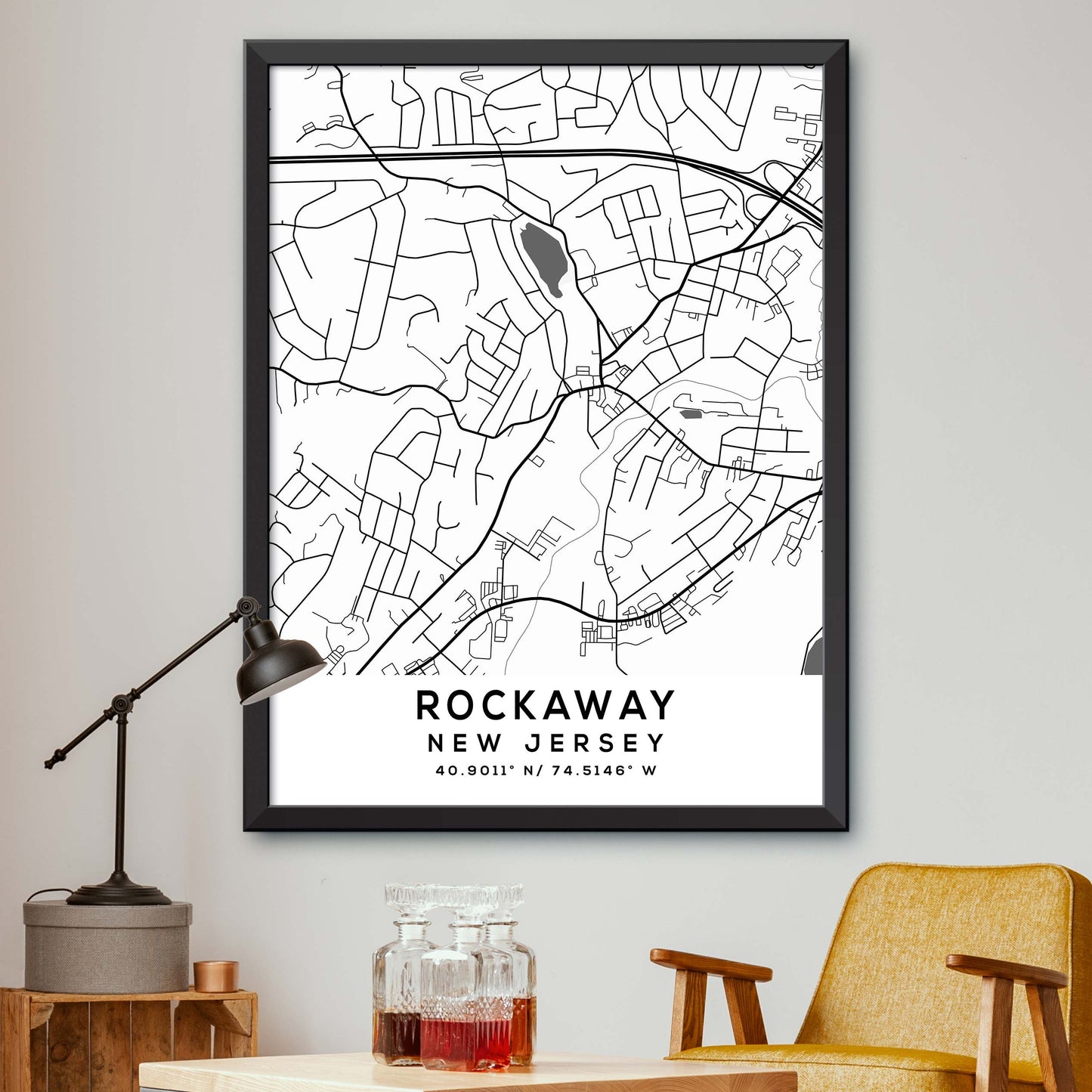 Rockaway,New-Jersey Map Print