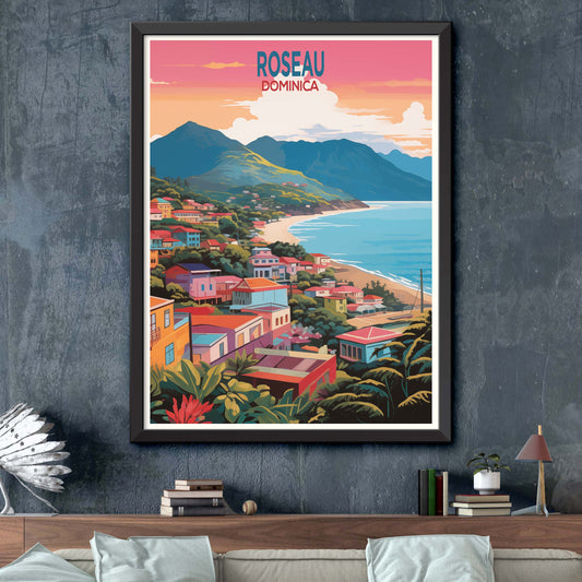 Dominica Cityscape: Captivating Travel Print