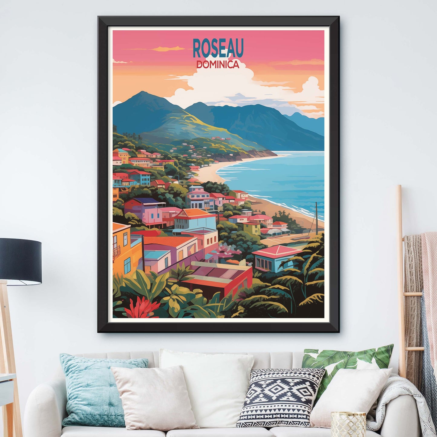 Dominica Cityscape: Captivating Travel Print