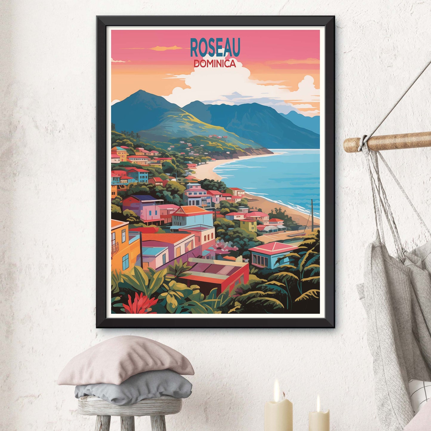 Dominica Cityscape: Captivating Travel Print