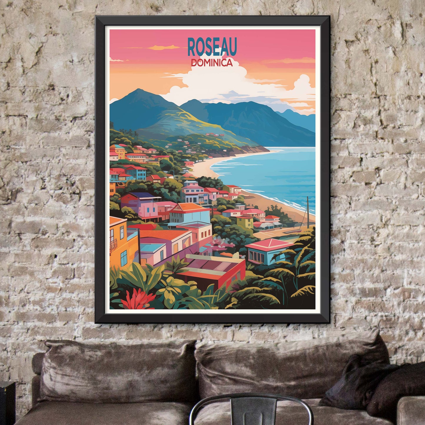 Dominica Cityscape: Captivating Travel Print