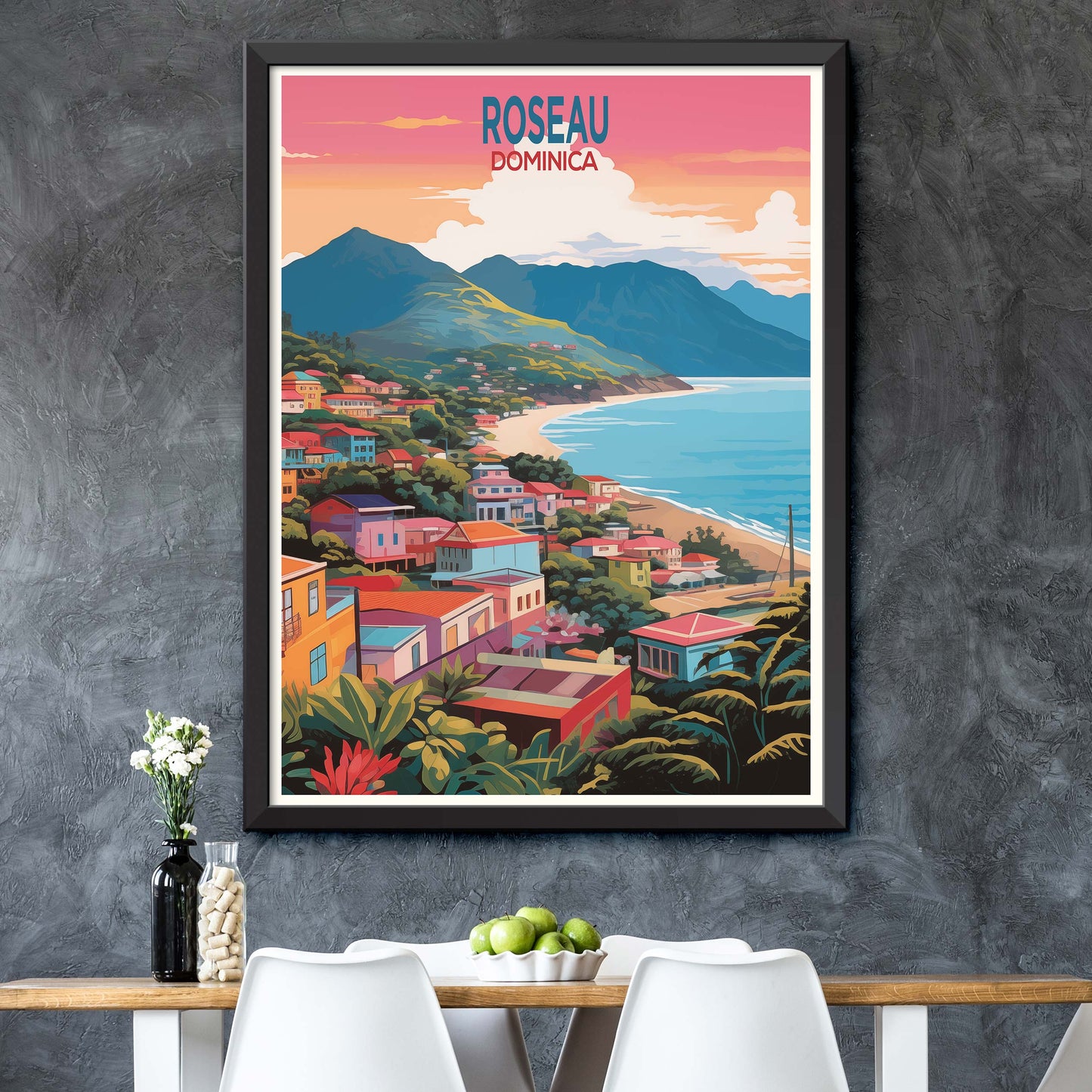 Dominica Cityscape: Captivating Travel Print