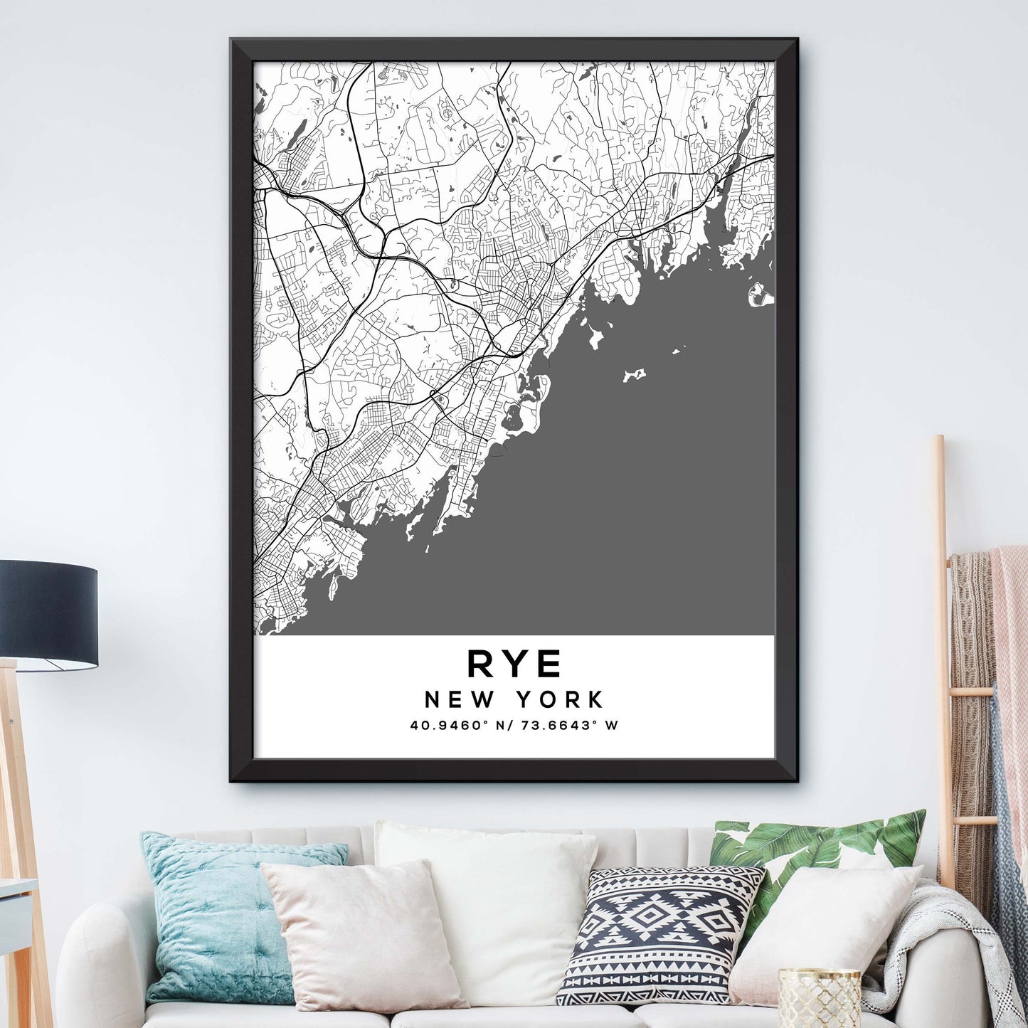 Rye,New-York Map Print