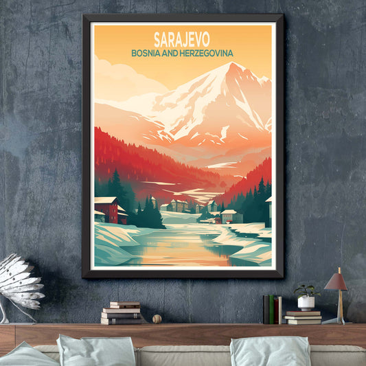 SARAJEVO, Bosnia-and-Herzegovina, Travel Print Wall Art