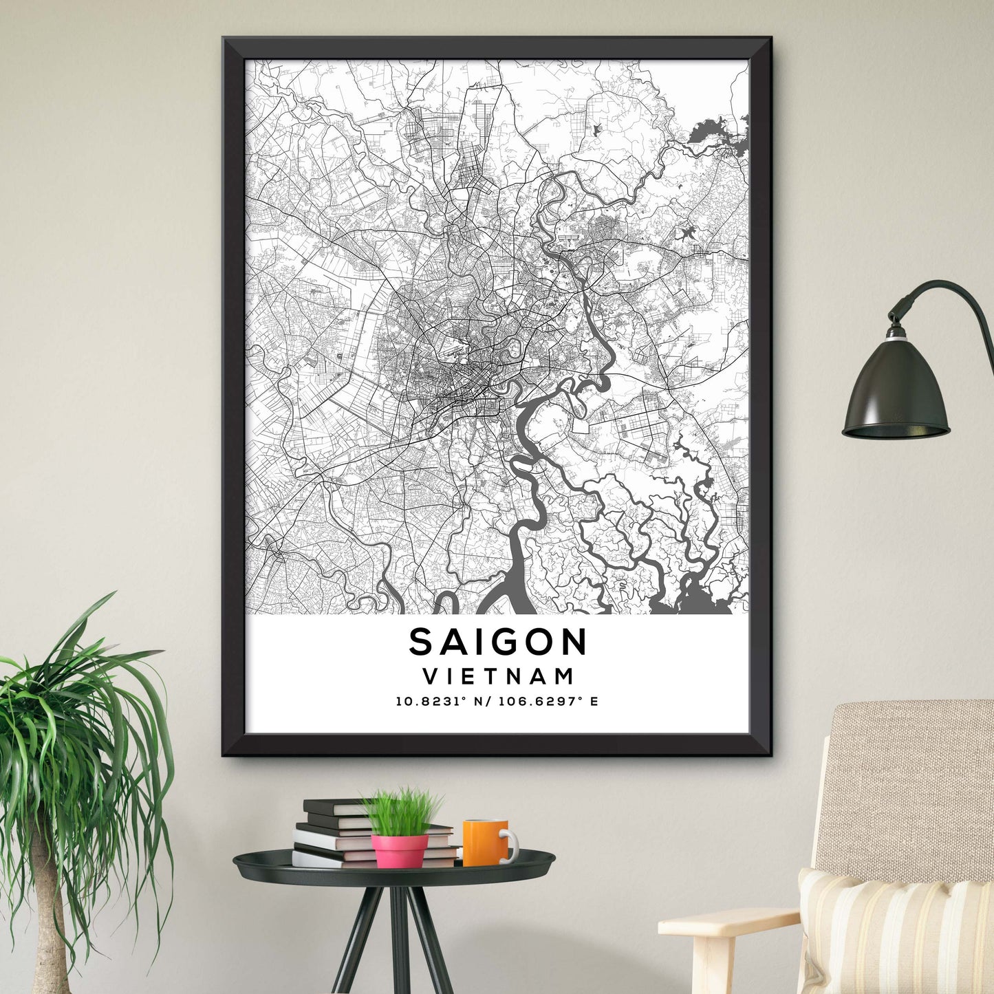 Saigon,Vietnam Map Print