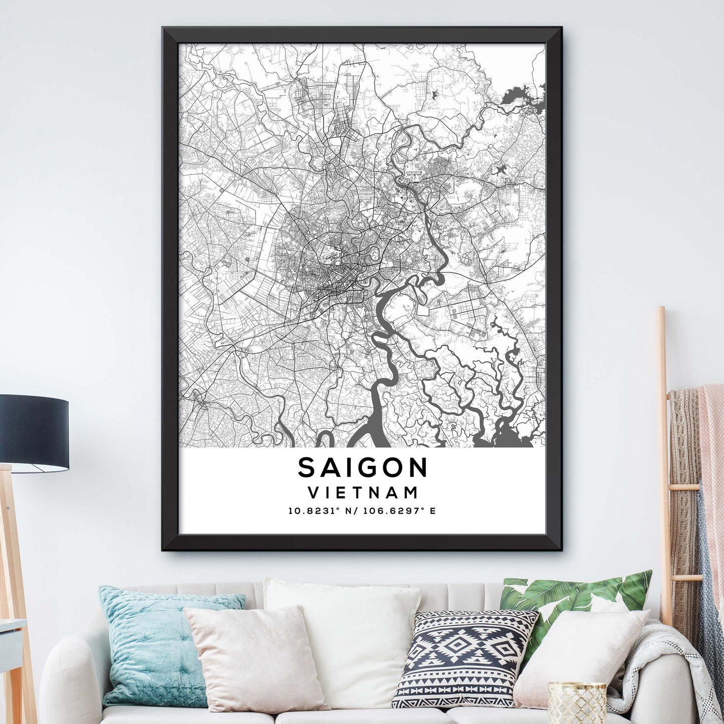 Saigon,Vietnam Map Print