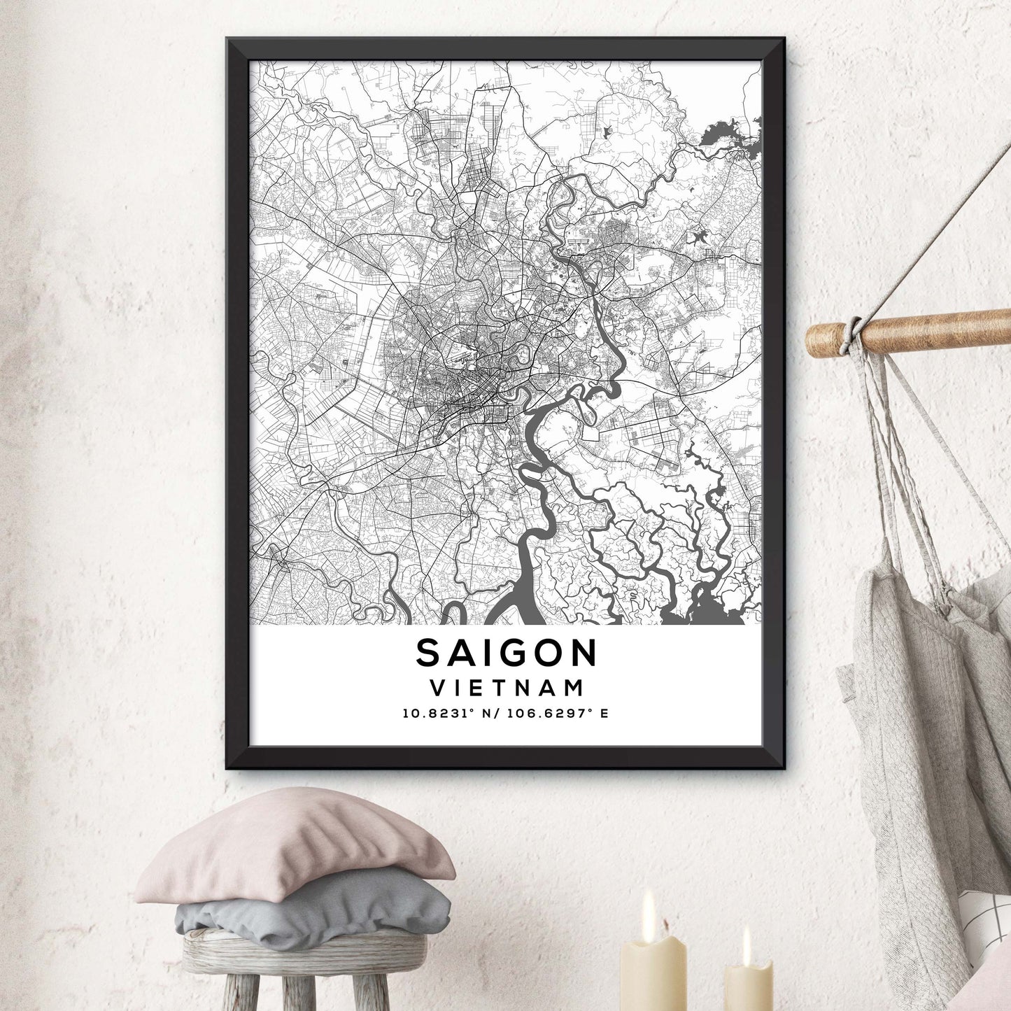 Saigon,Vietnam Map Print