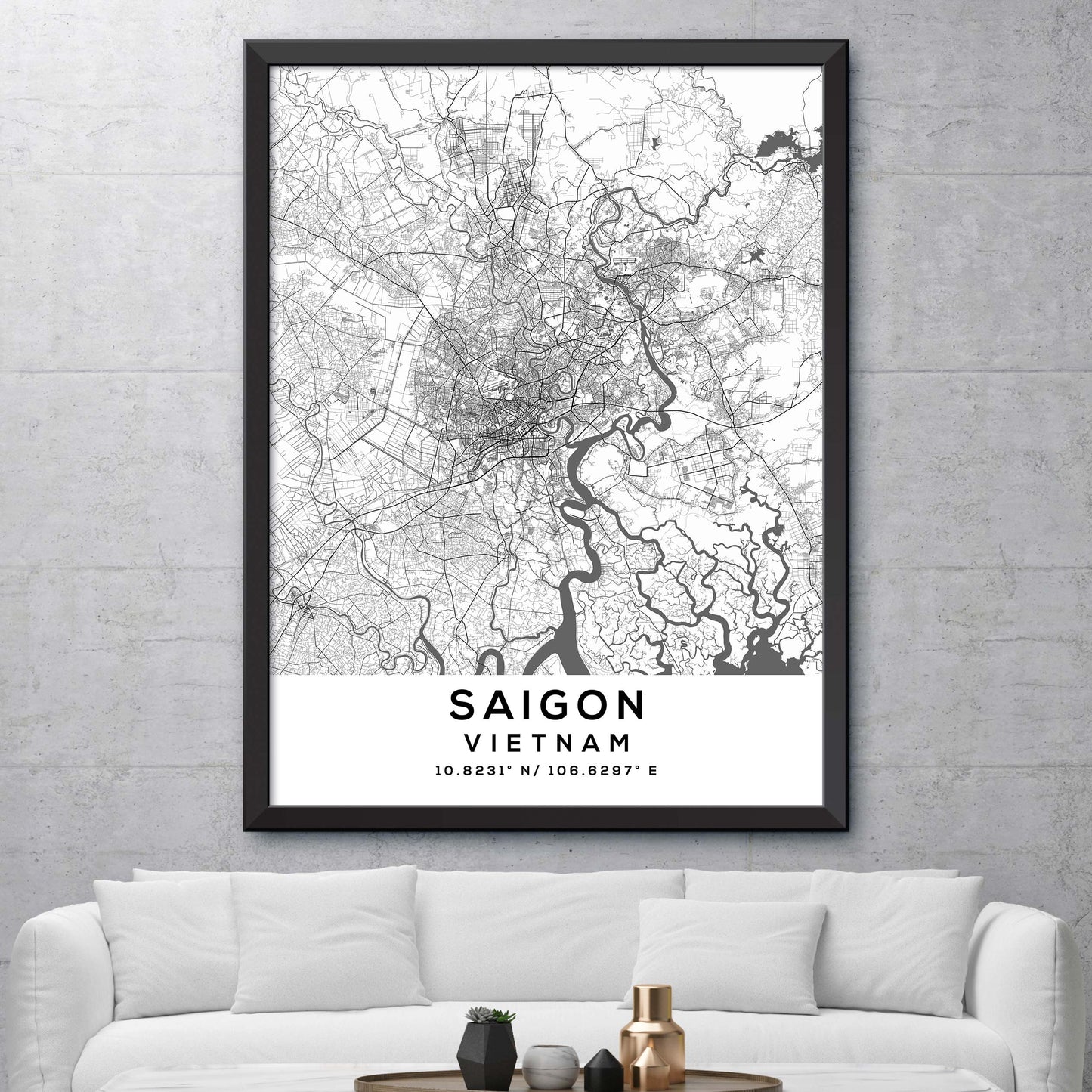 Saigon,Vietnam Map Print