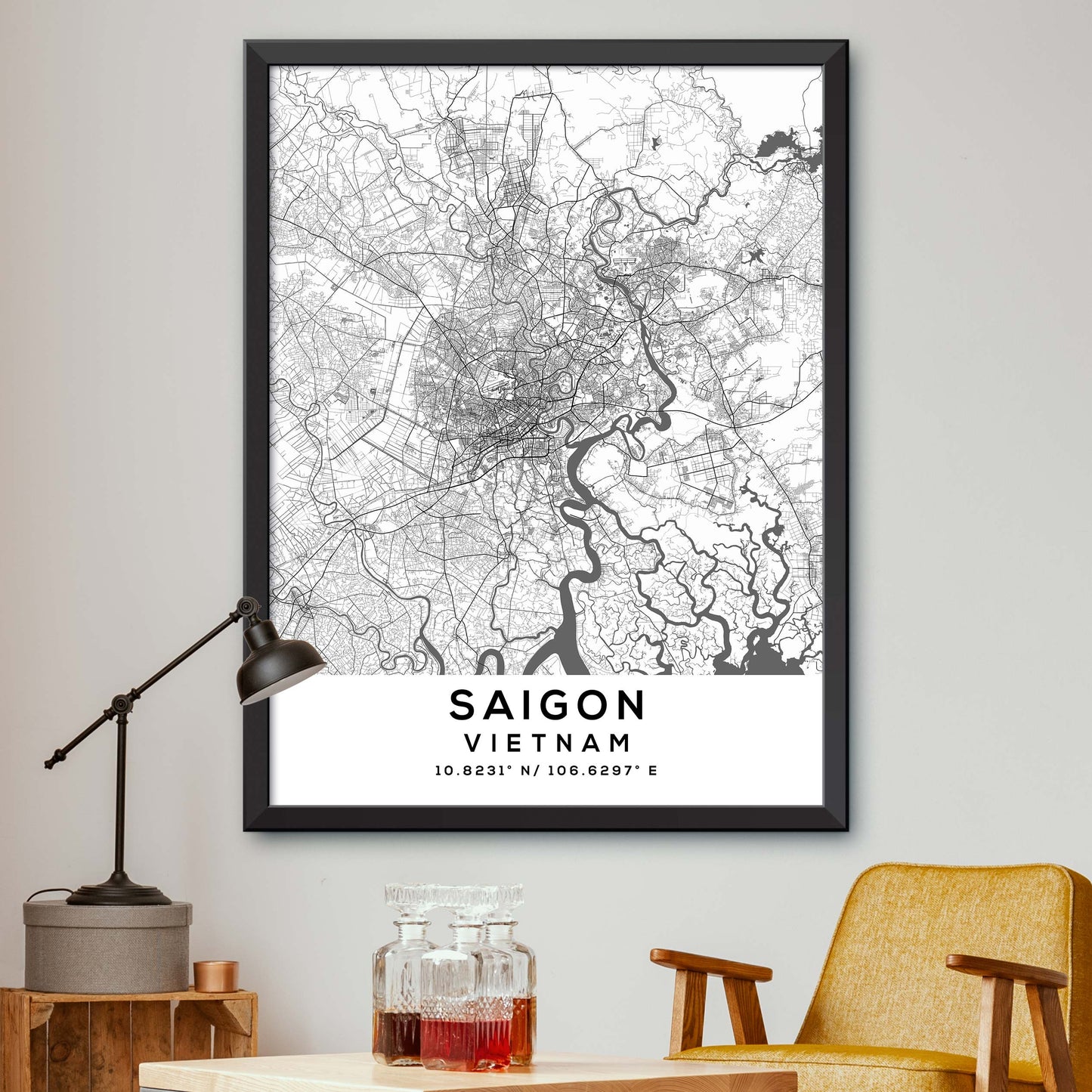 Saigon,Vietnam Map Print