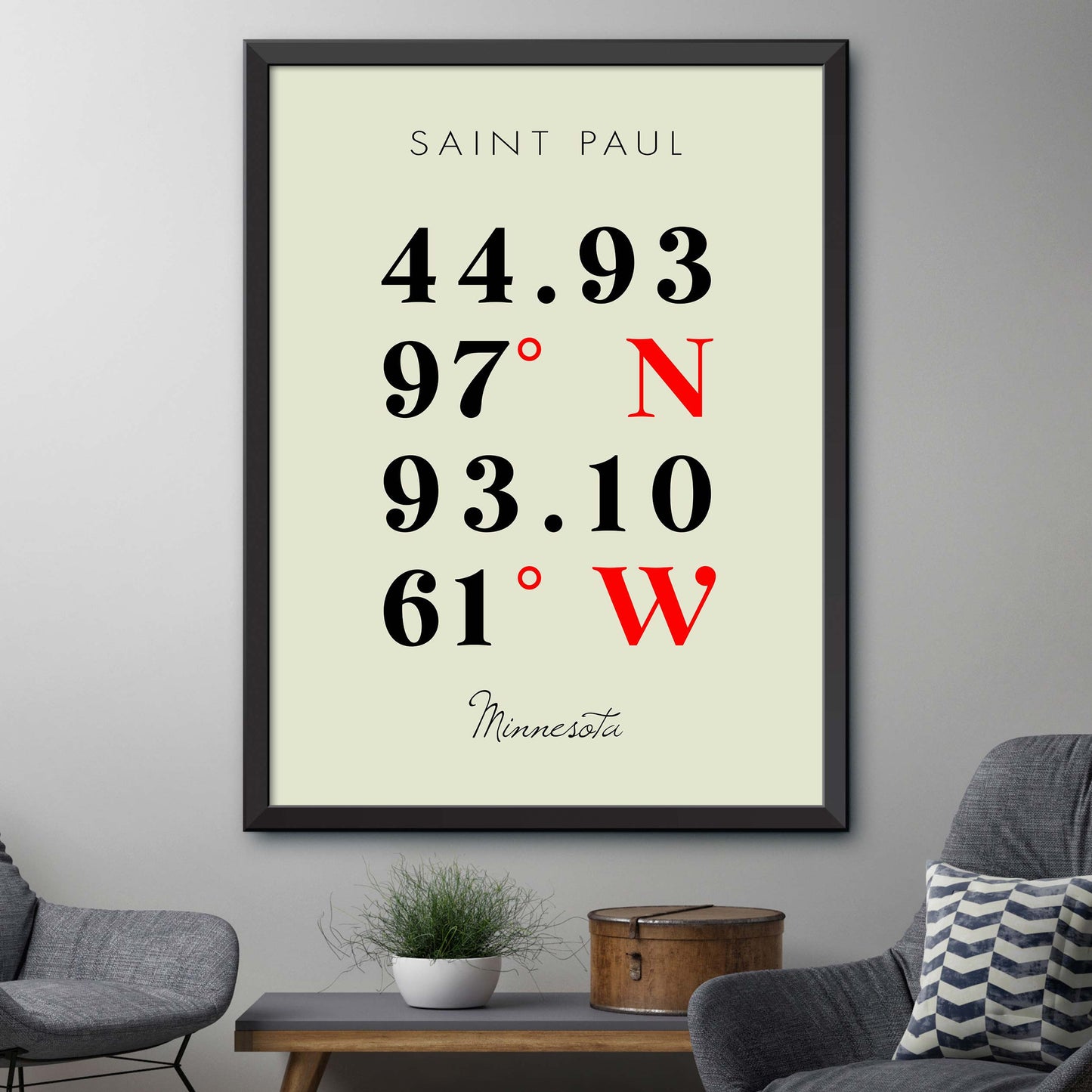 Saint-Paul Coordinate Map