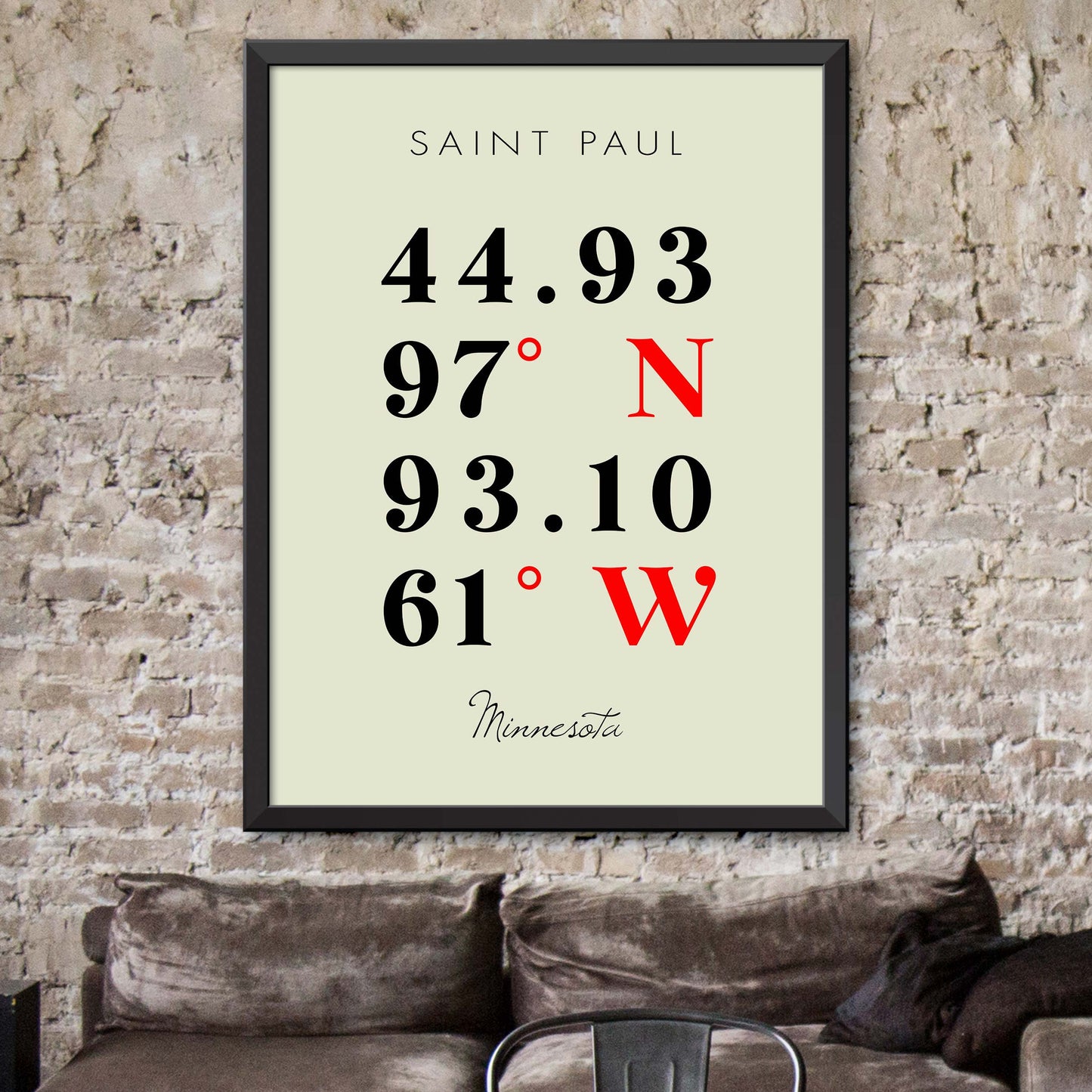 Saint-Paul Coordinate Map