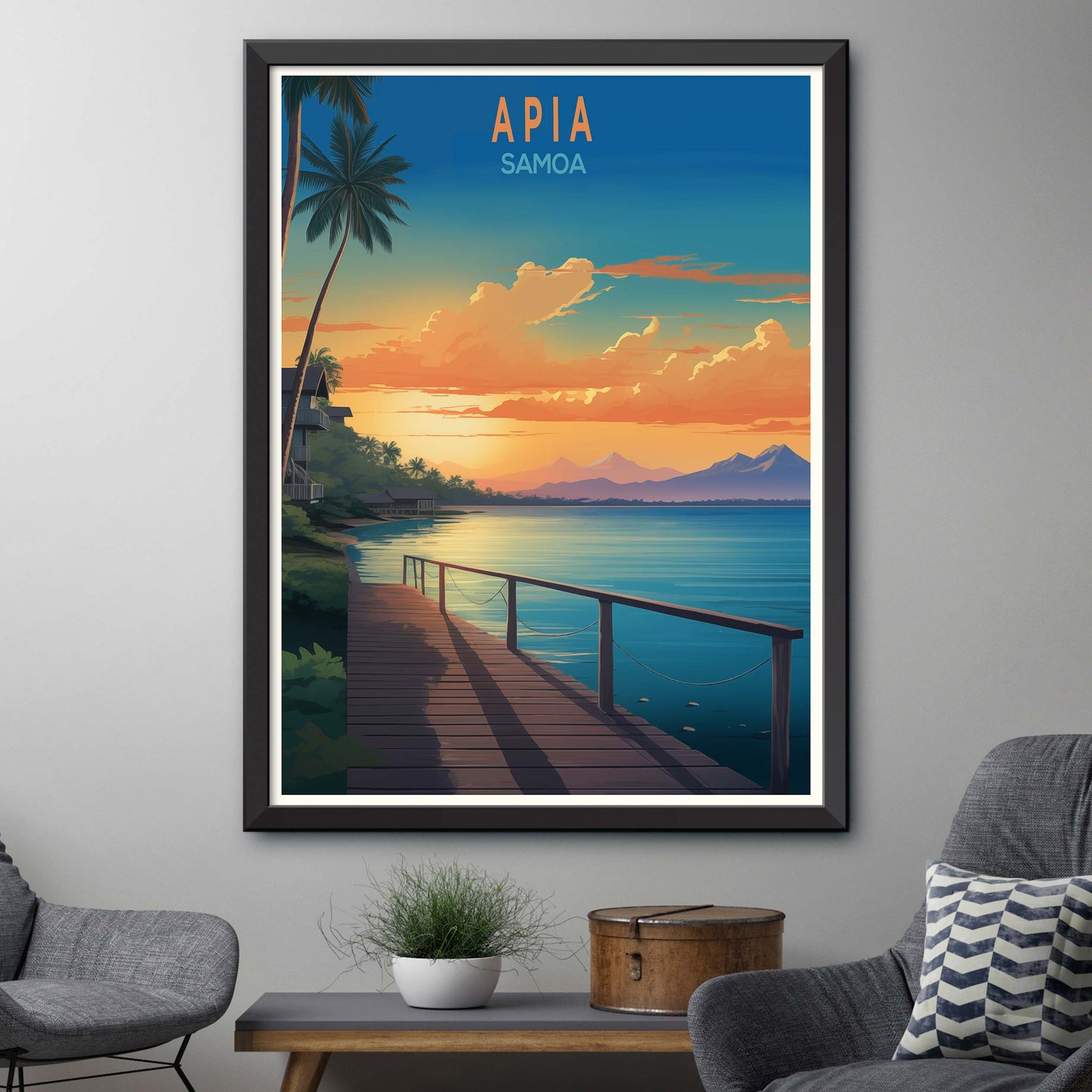 Samoa_Apia, Century Map Print