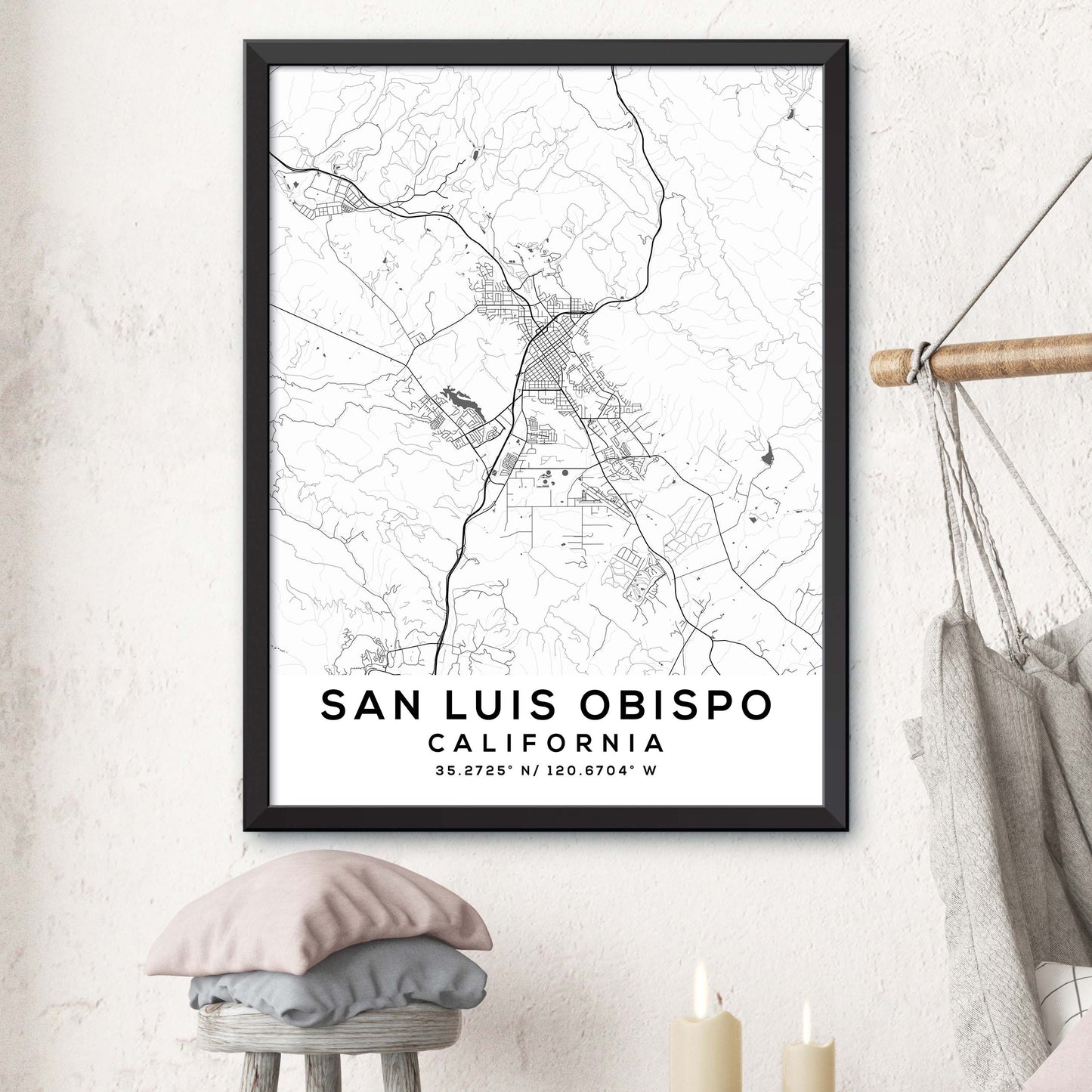 San-Luis-Obispo,California Map Print