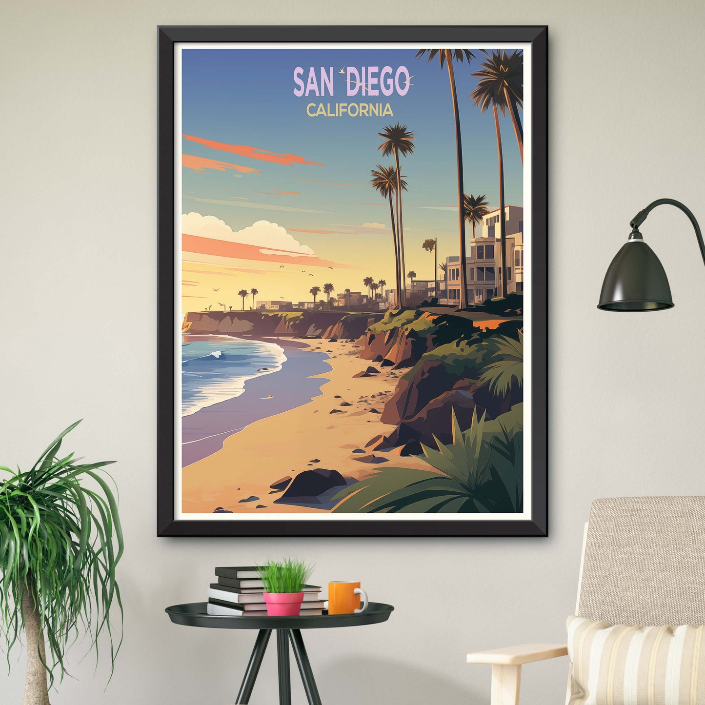 San Diego City California Travel Print