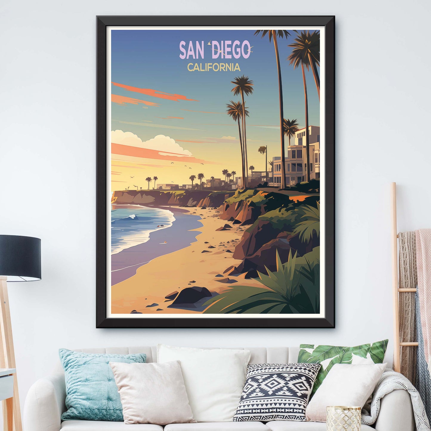 San Diego City California Travel Print