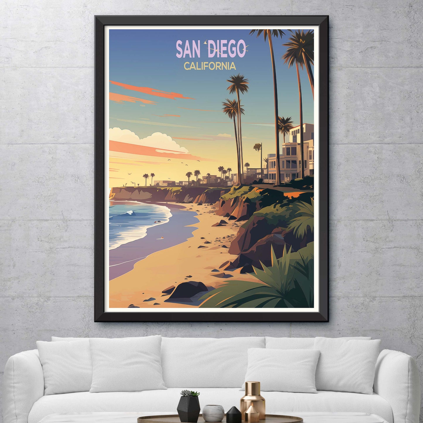 San Diego City California Travel Print