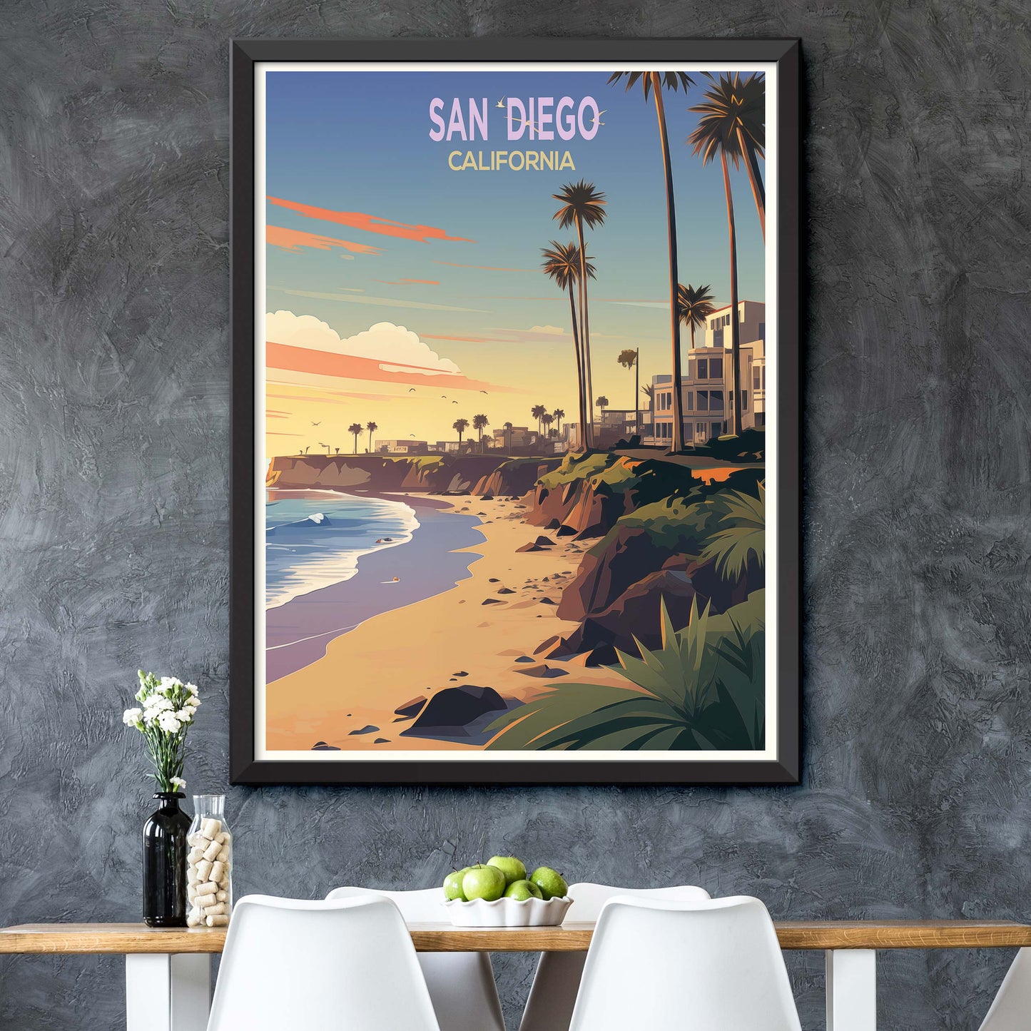 San Diego City California Travel Print