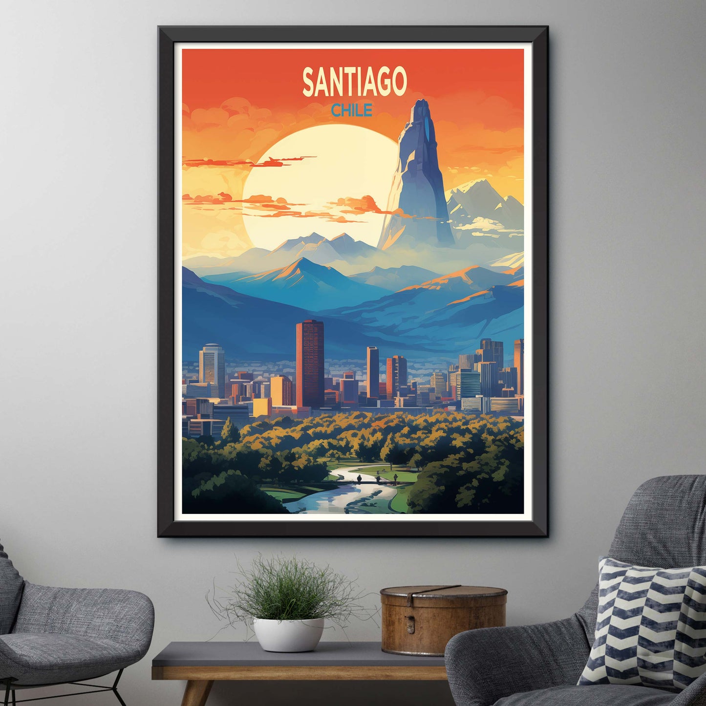 Santiago_Chile,Travel Print