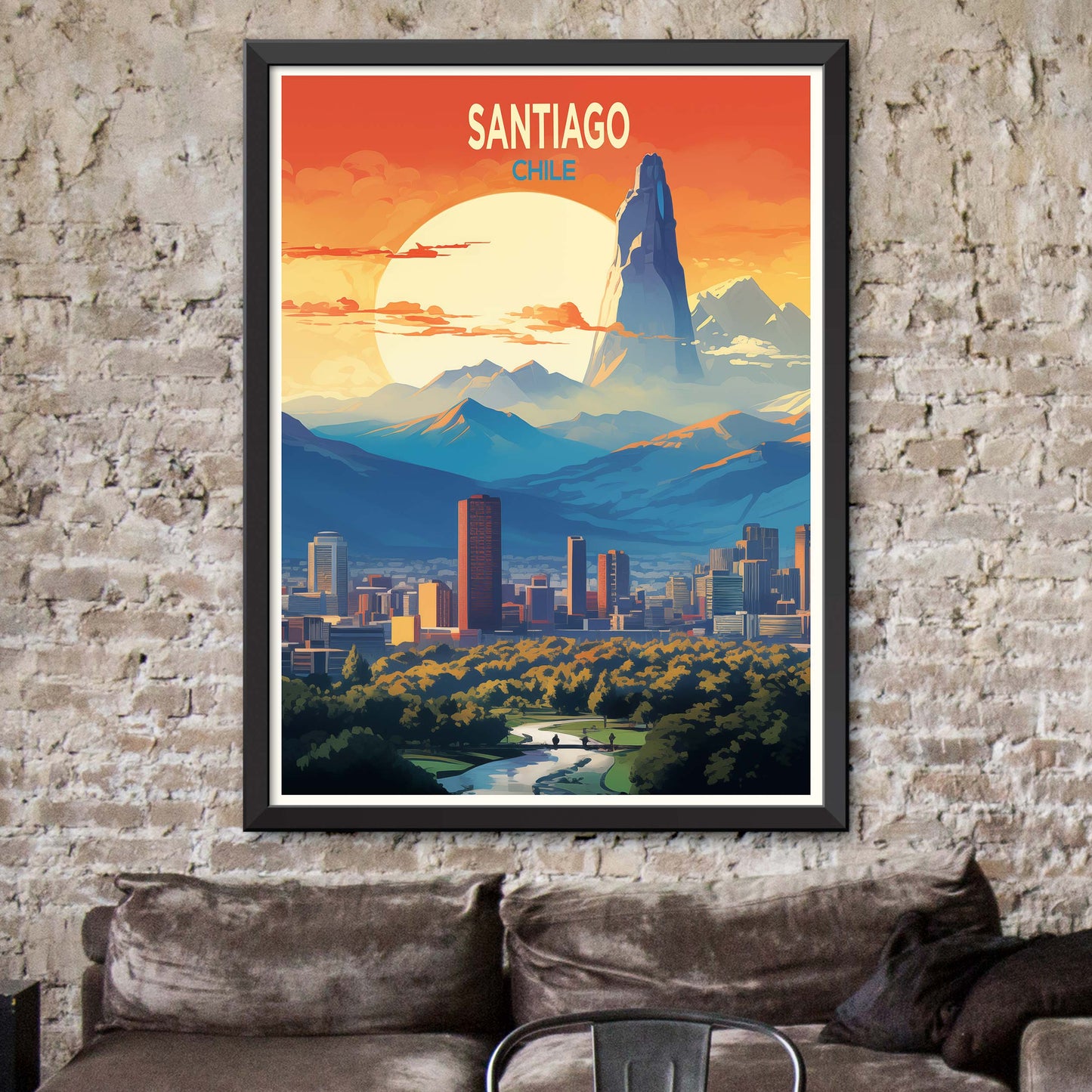 Santiago_Chile,Travel Print