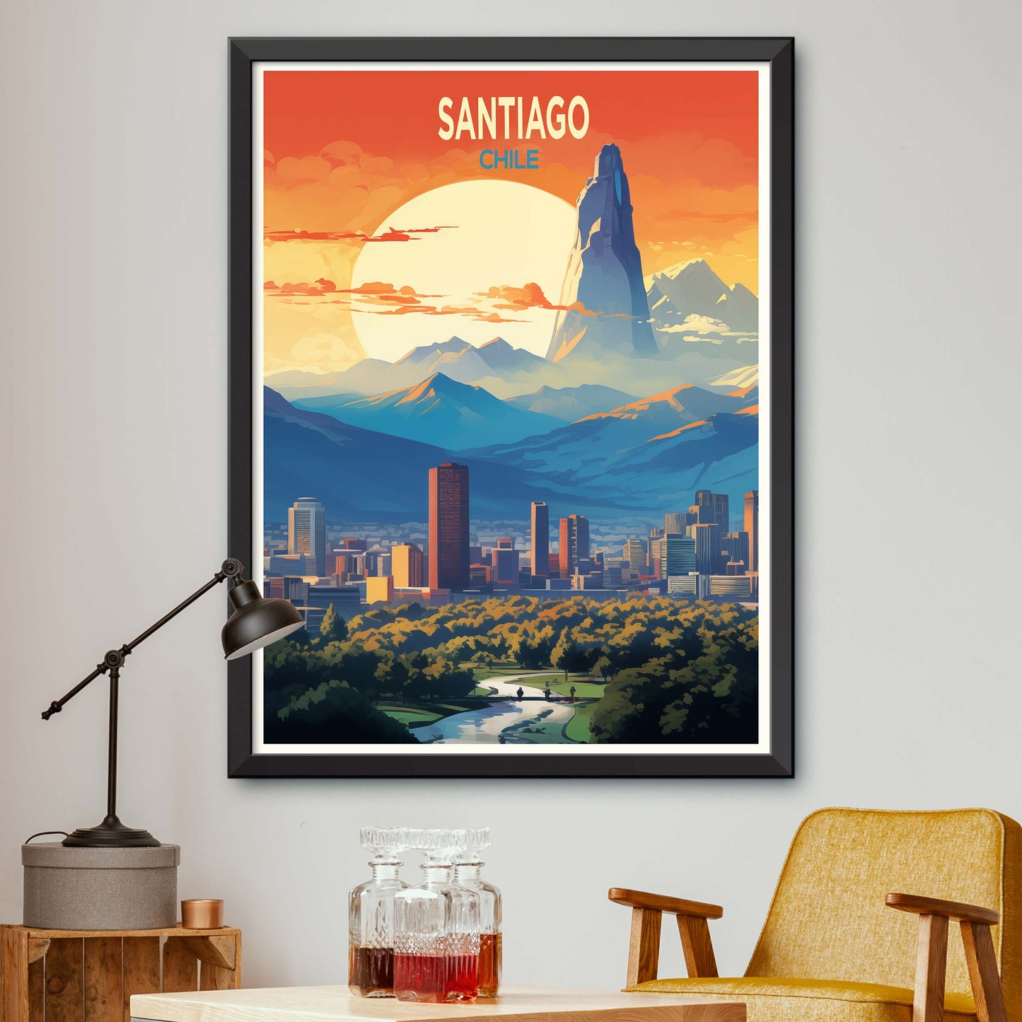 Santiago_Chile,Travel Print