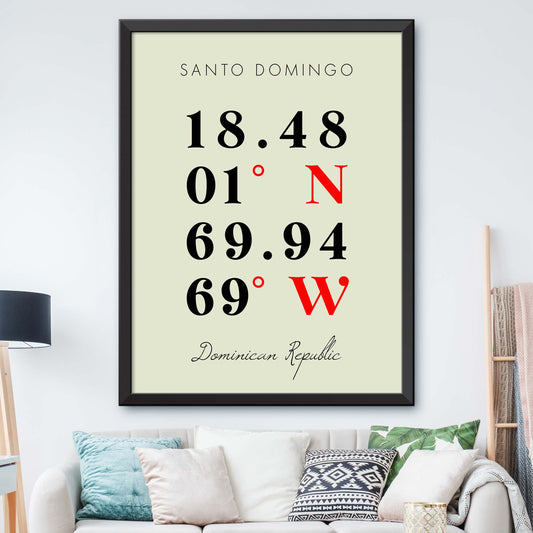 Santo-Domingo Coordinate Map