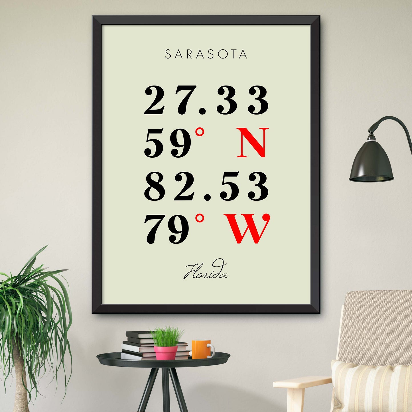 Sarasota Coordinate Map