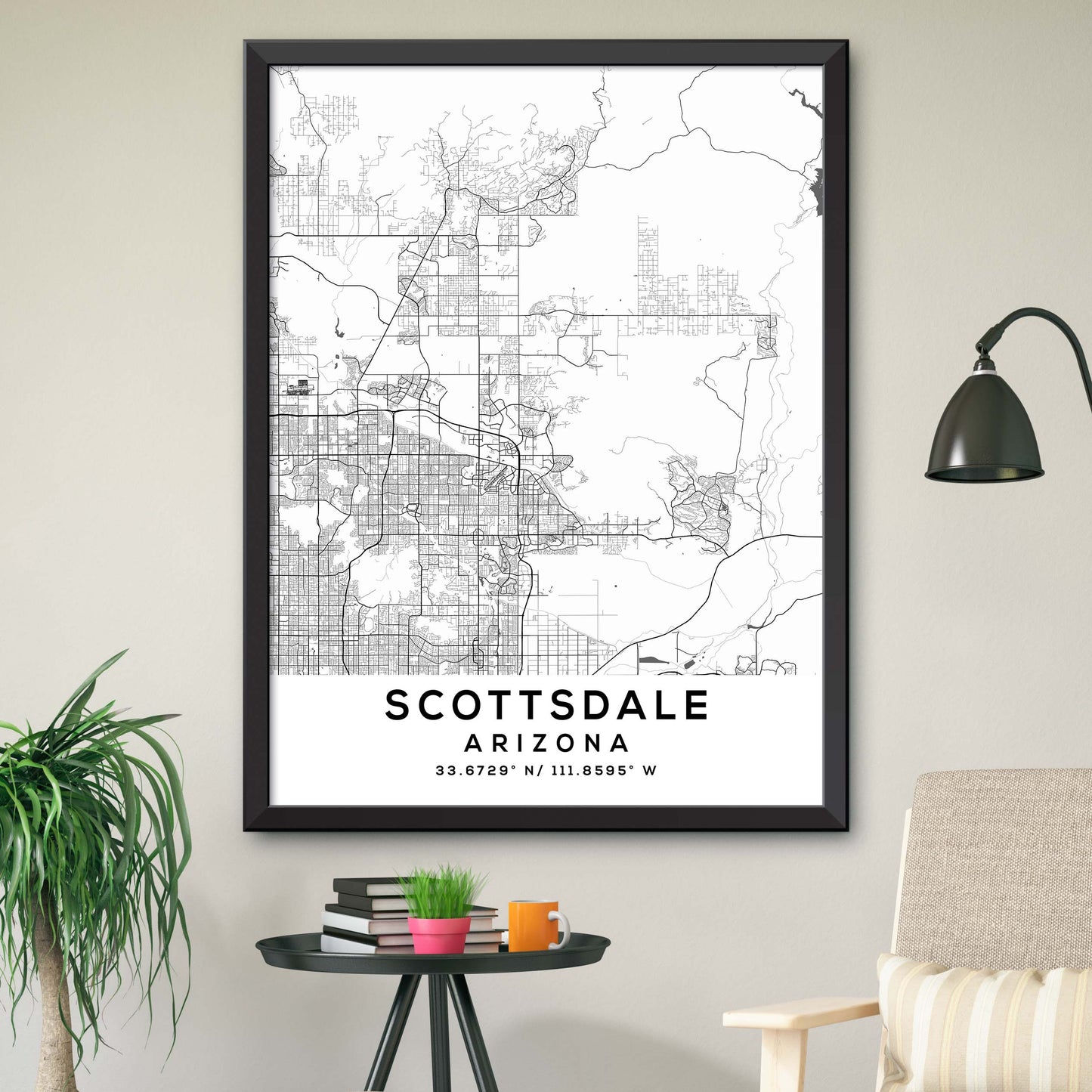 Scottsdale,Arizona Map Print