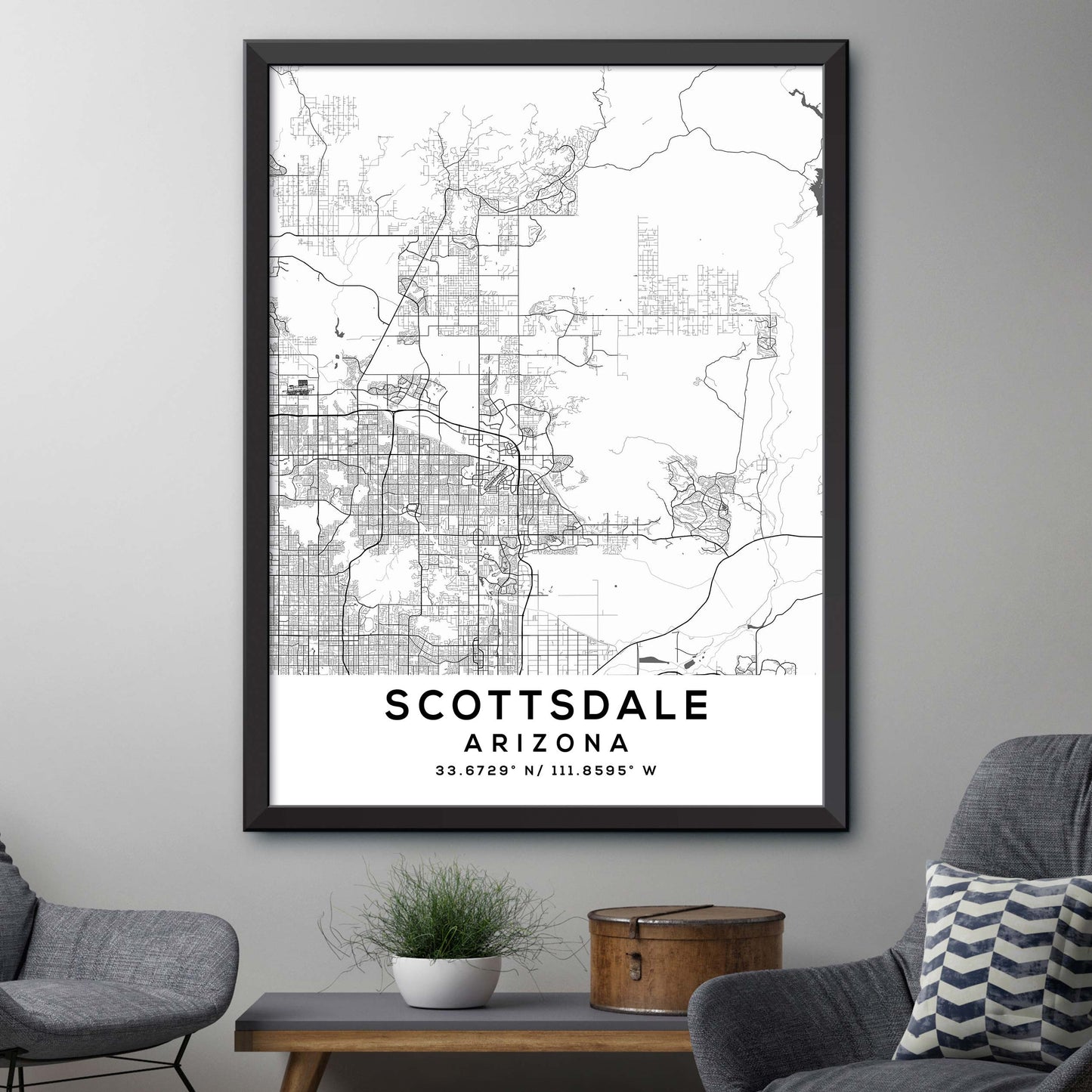 Scottsdale,Arizona Map Print