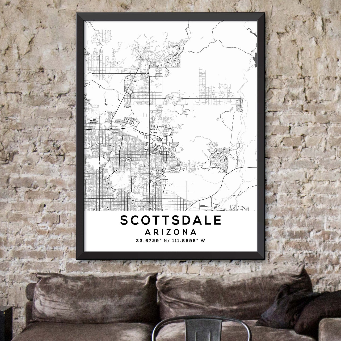 Scottsdale,Arizona Map Print