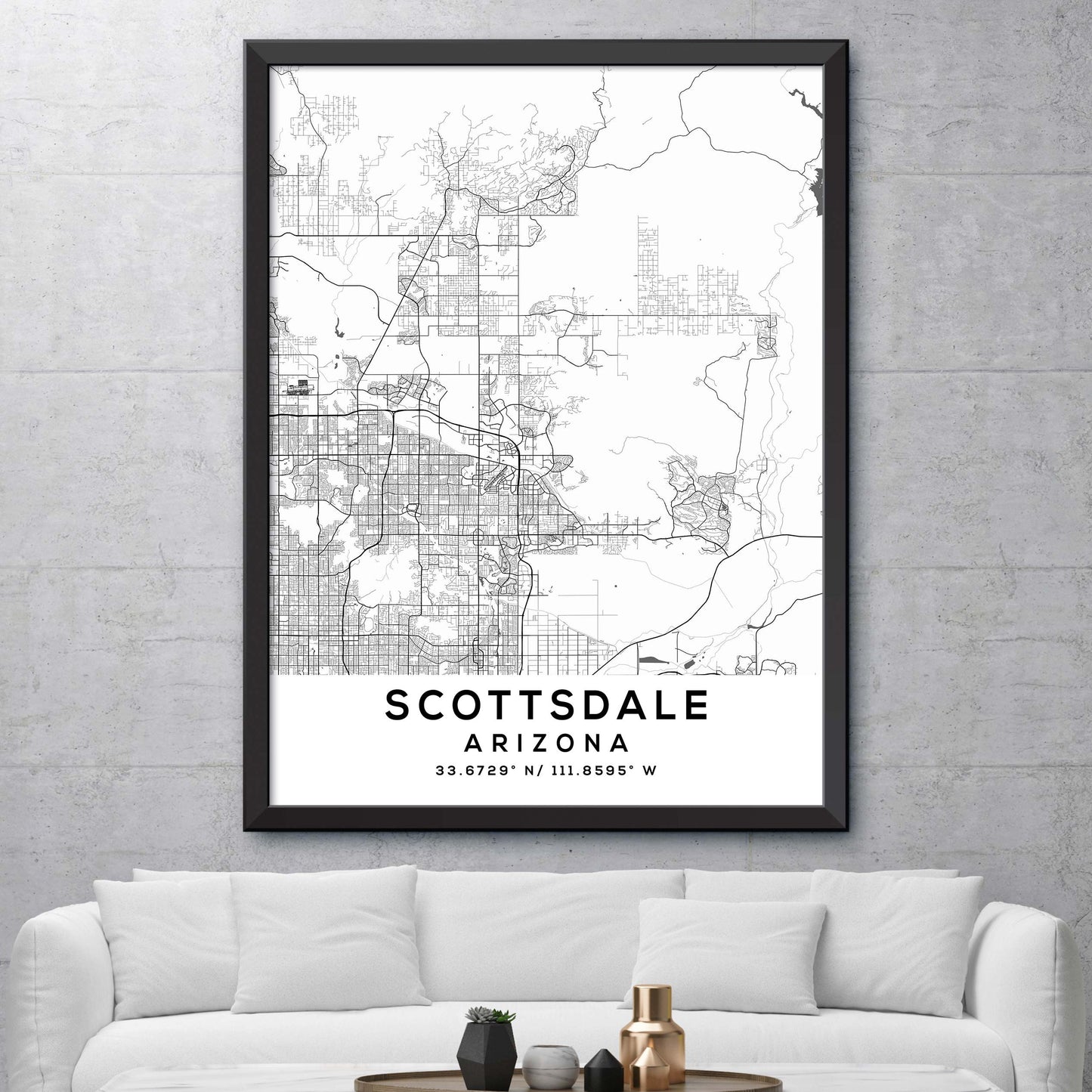 Scottsdale,Arizona Map Print