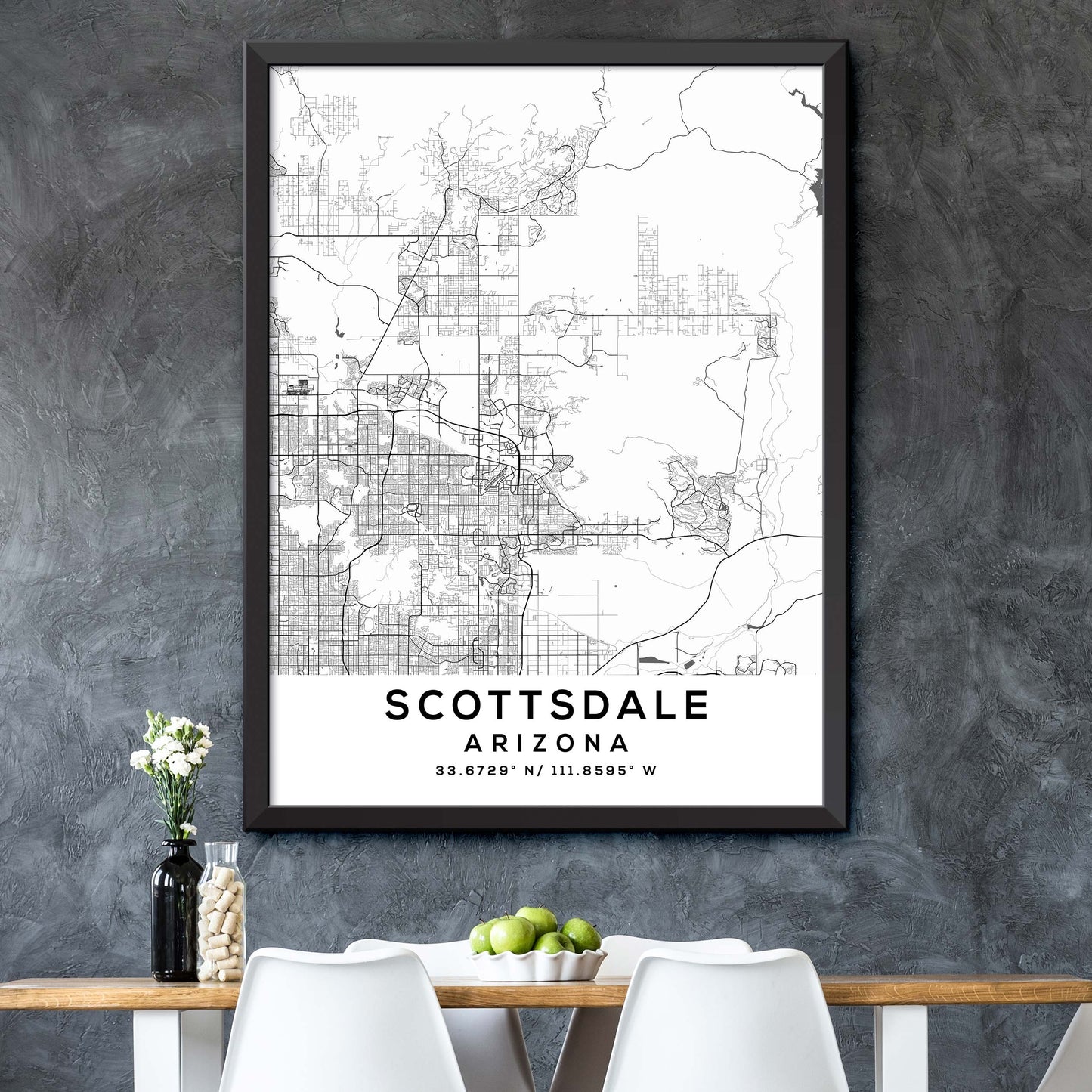 Scottsdale,Arizona Map Print