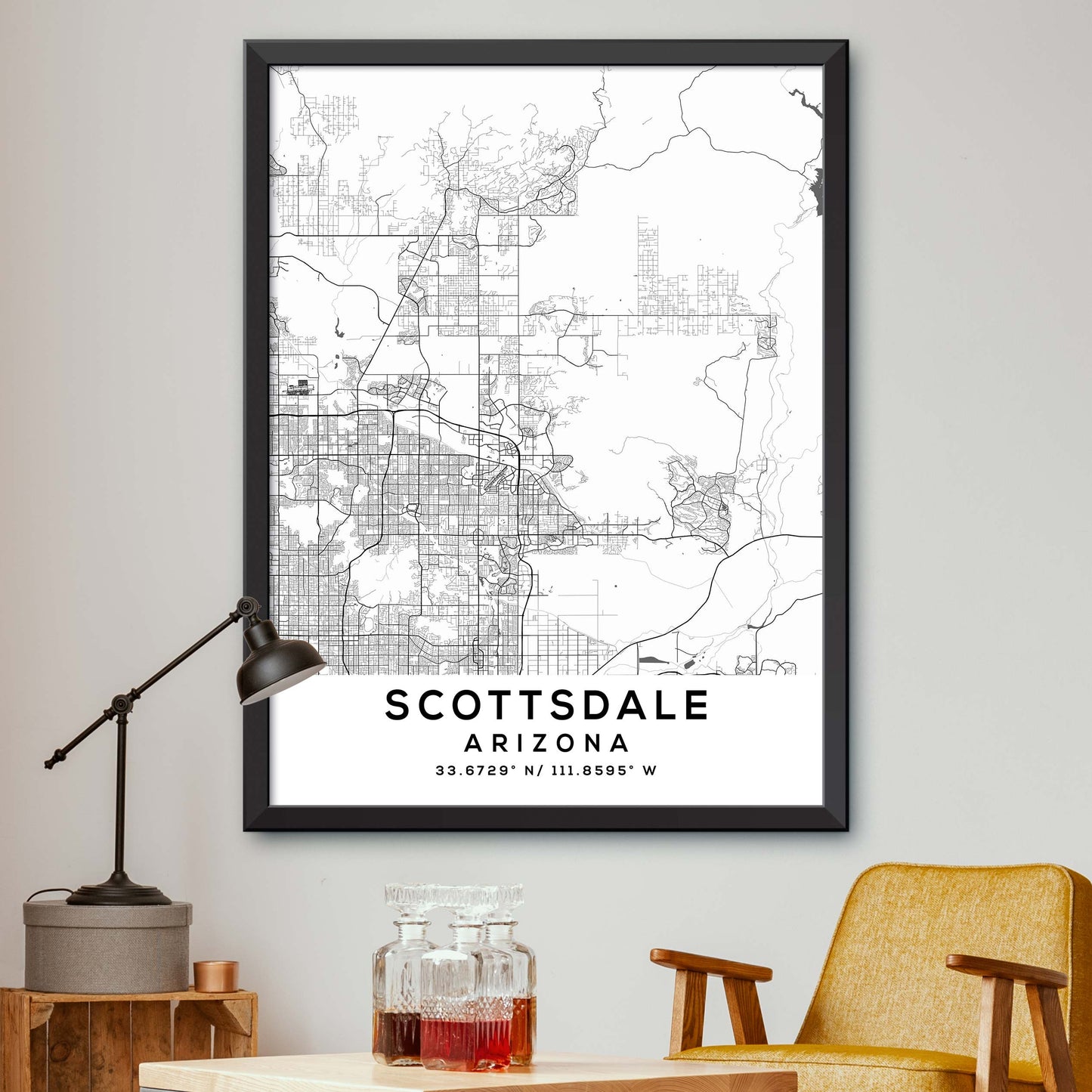 Scottsdale,Arizona Map Print