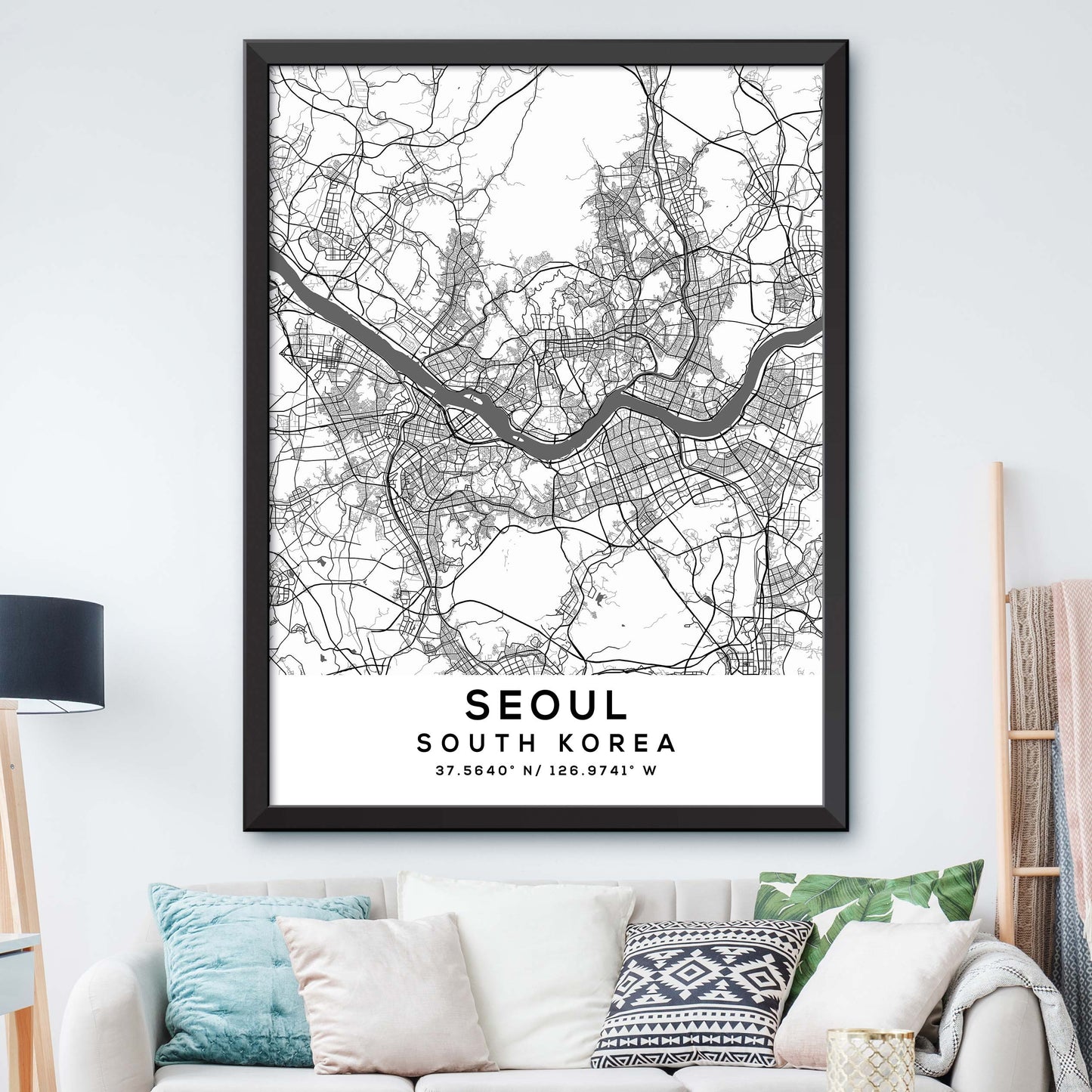 Seoul,South-Korea Map Print