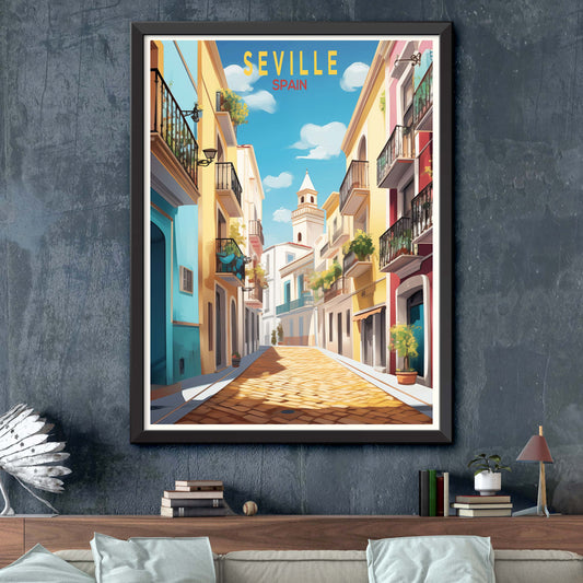 Seville_Spain,Travel Print Wall Art Seville Wall Hanging Home Décor