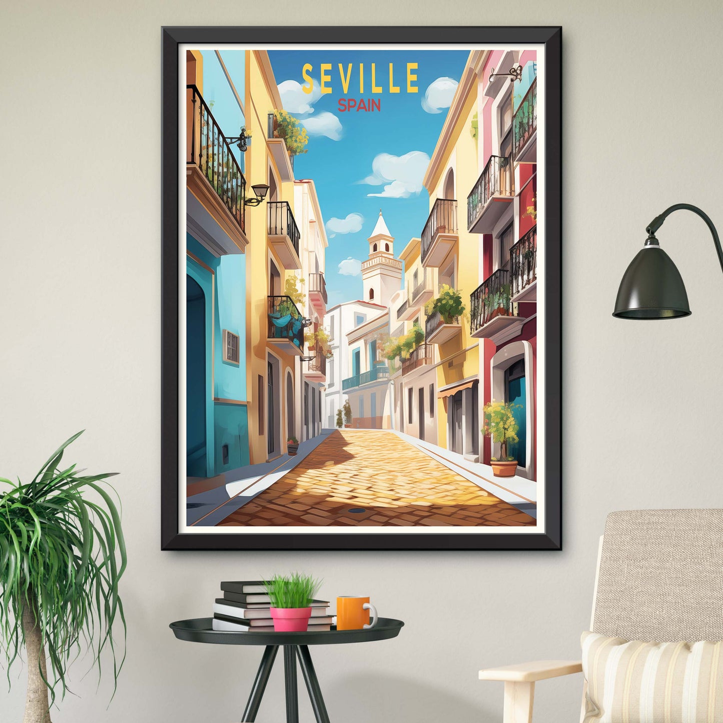 Seville_Spain,Travel Print Wall Art Seville Wall Hanging Home Décor