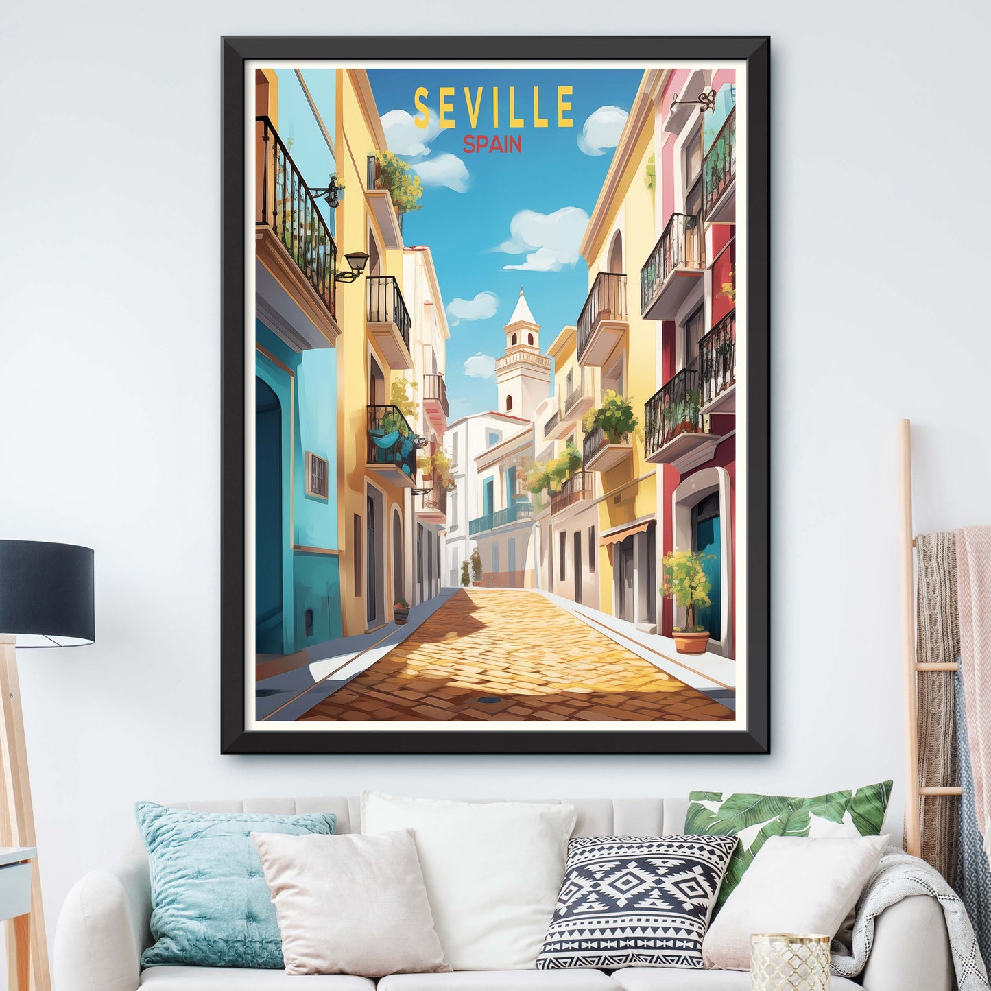 Seville_Spain,Travel Print Wall Art Seville Wall Hanging Home Décor